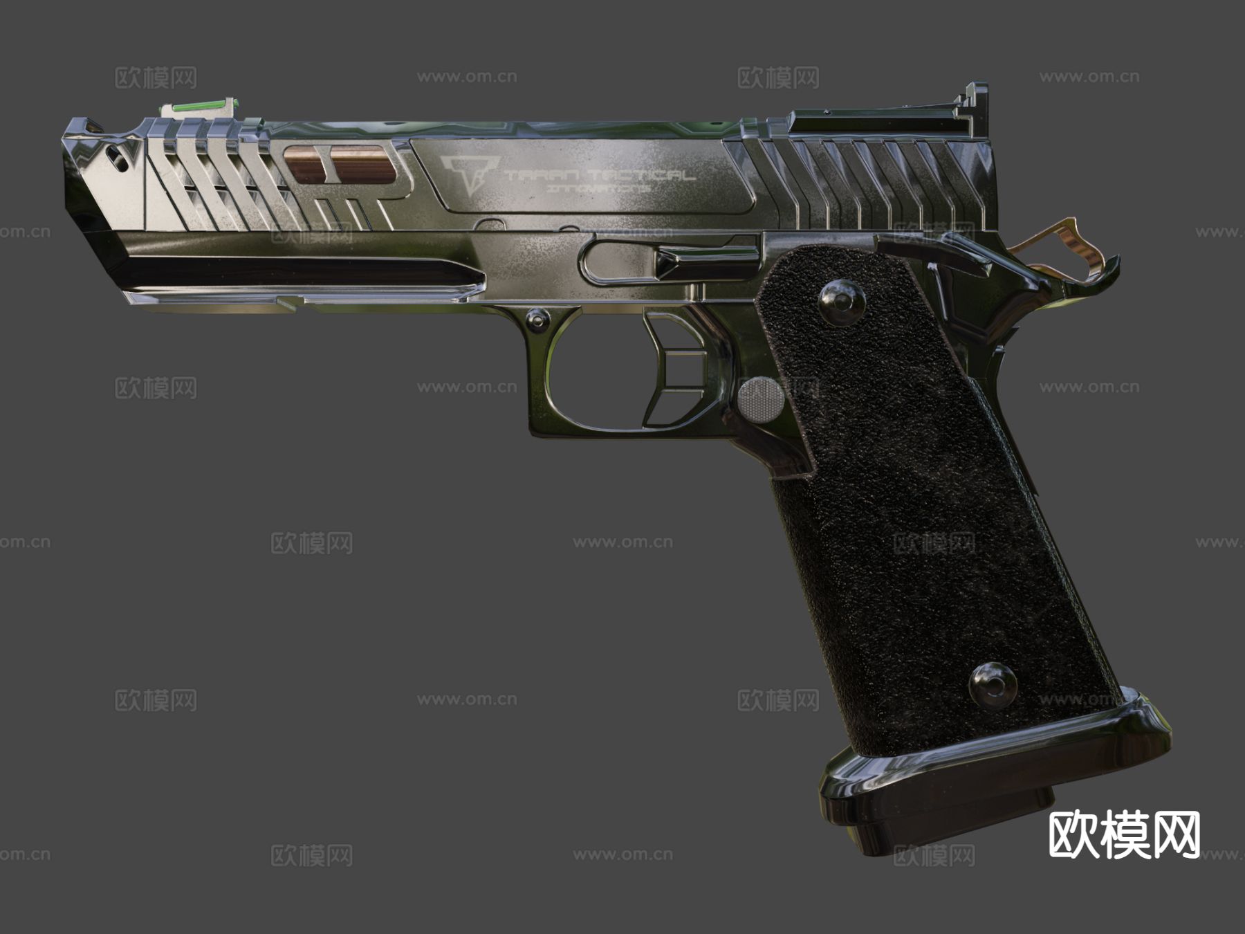 毒蛇手枪su模型下载（渲染图7）