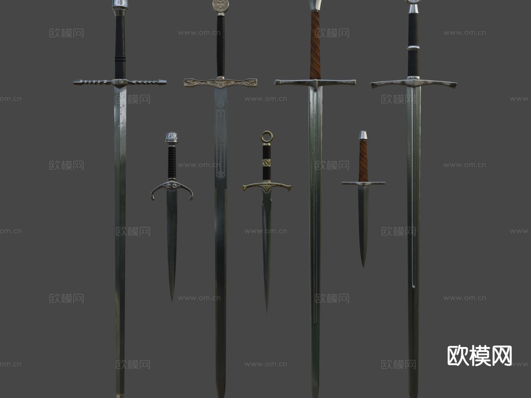 中世纪剑和匕首su模型下载（渲染图7）