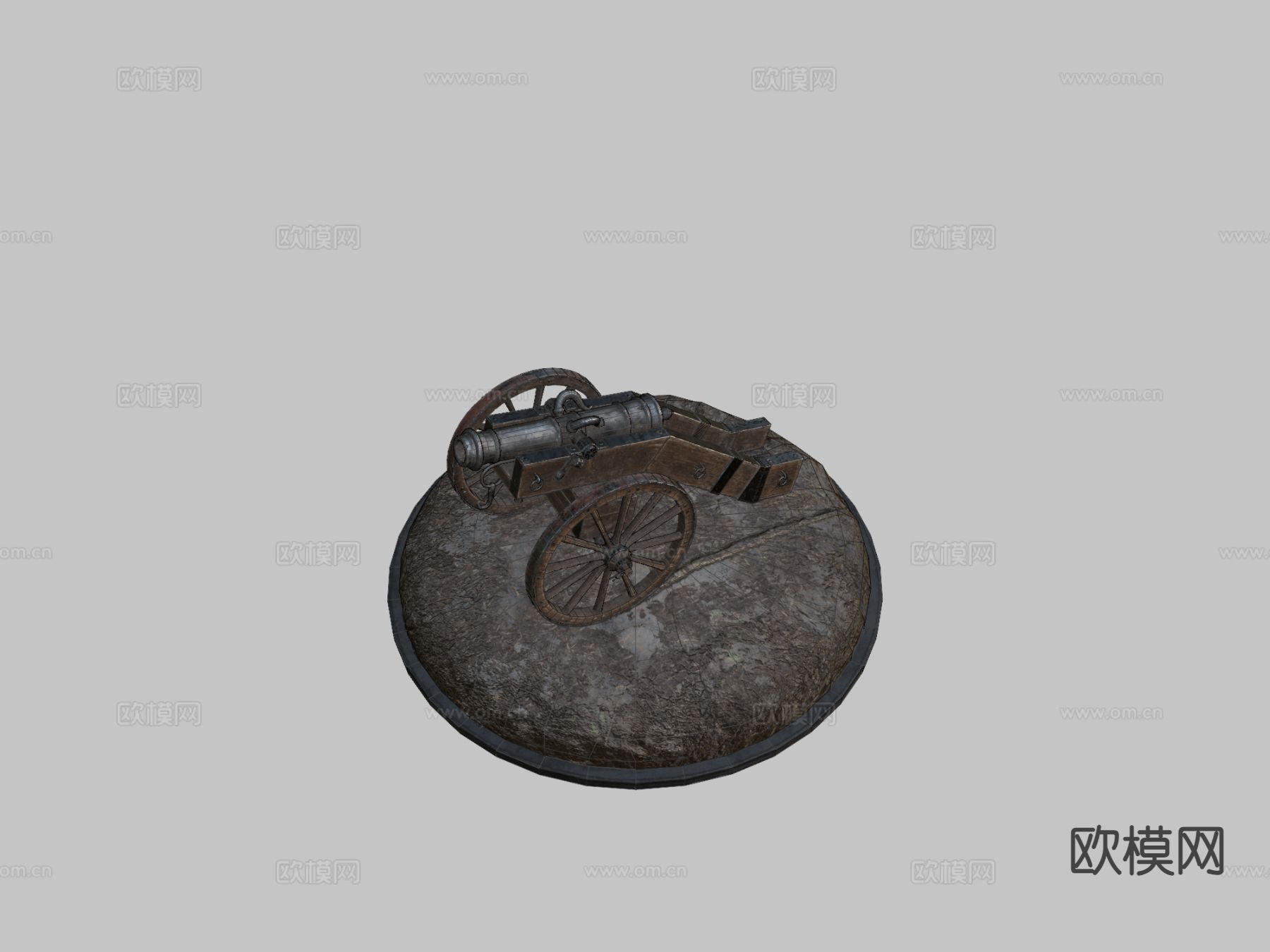 世纪大炮su模型下载（渲染图3）