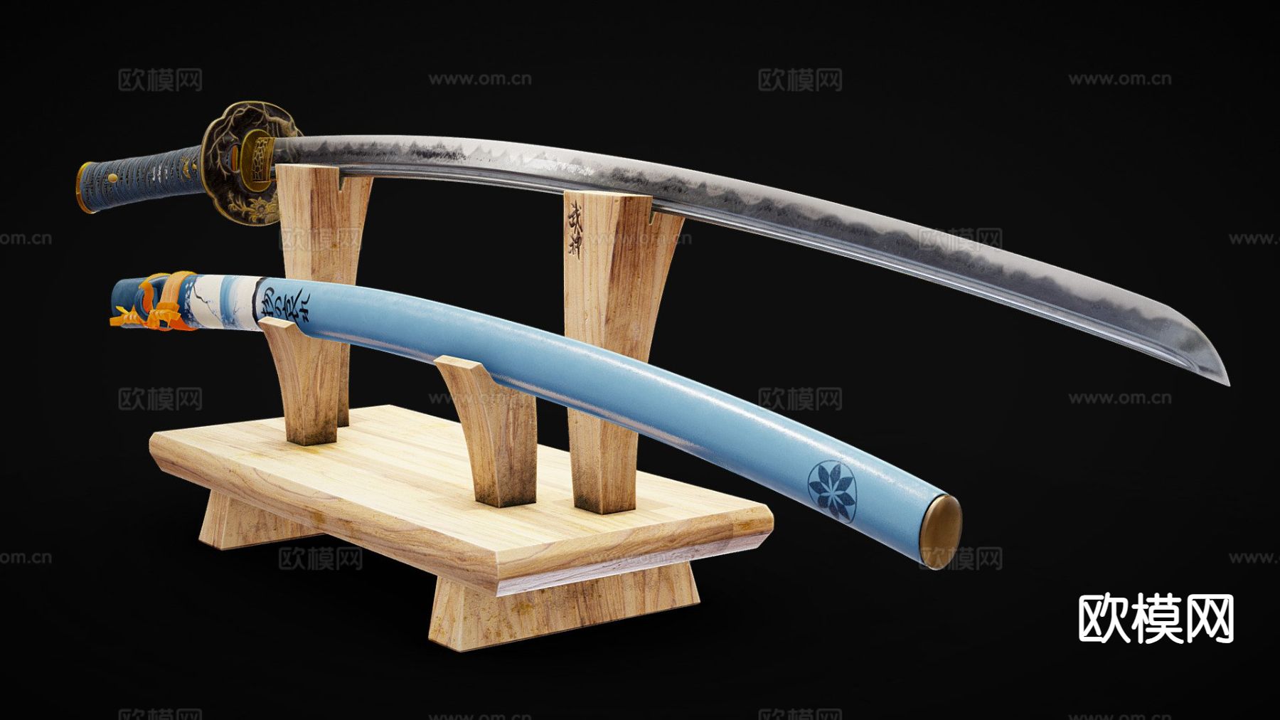 唐刀 武士刀su模型下载（渲染图2）