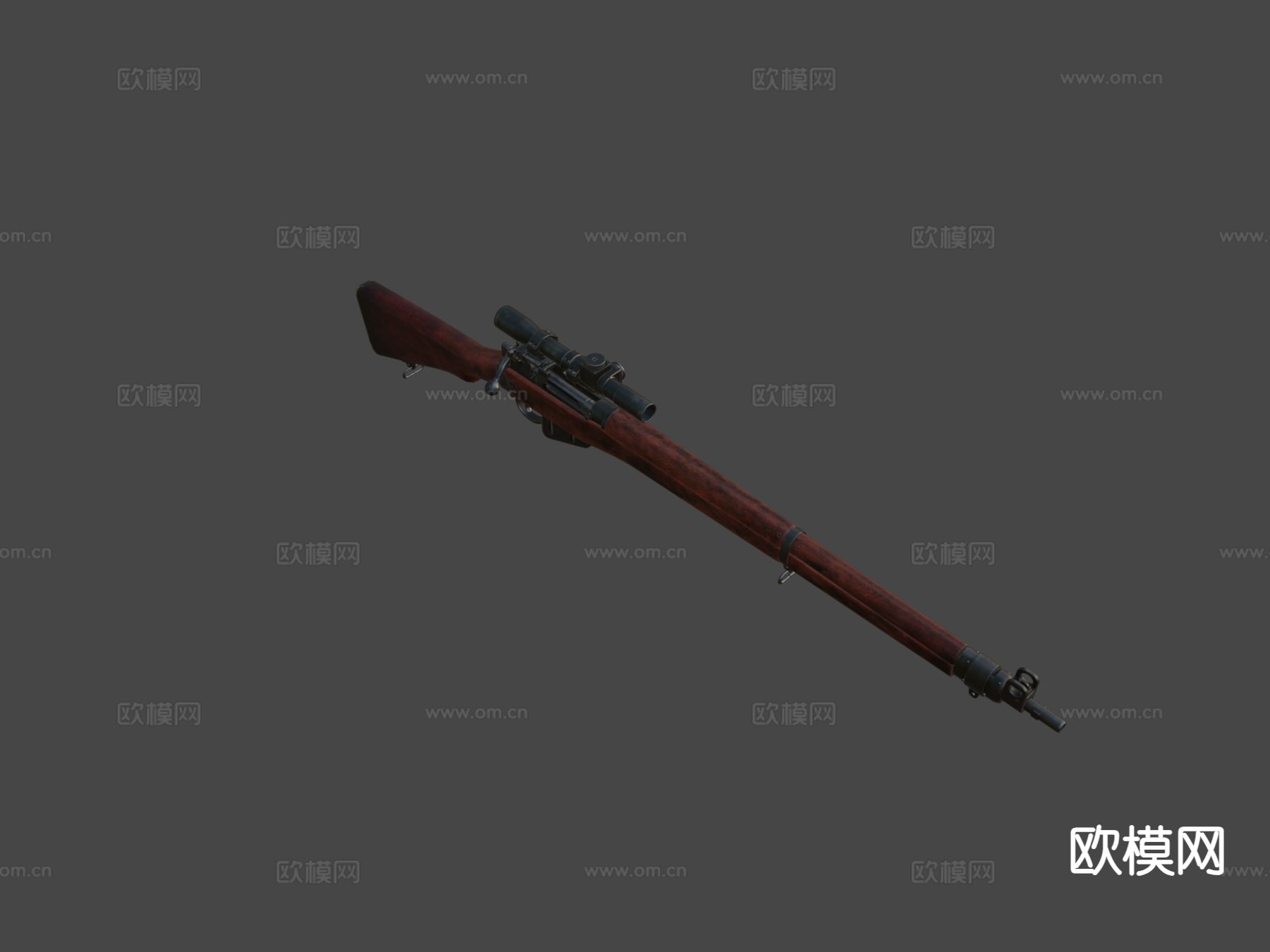 阻击枪 瞄准器su模型下载（渲染图6）