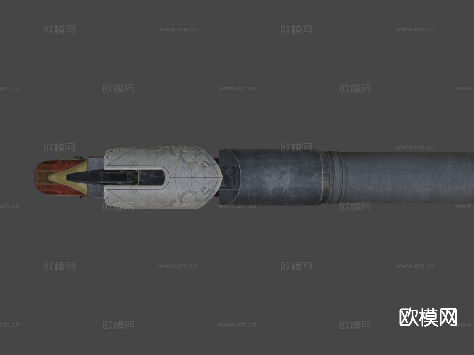 左轮手枪su模型下载（渲染图4）