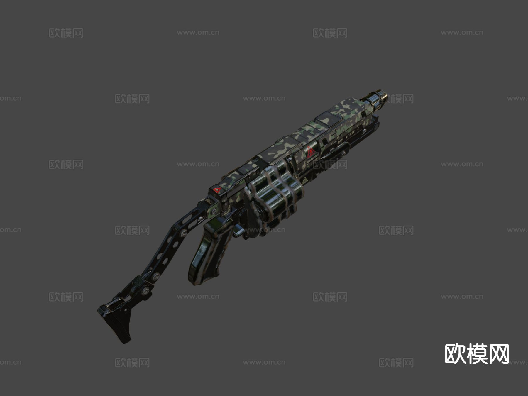 榴弹发射器su模型下载（渲染图6）