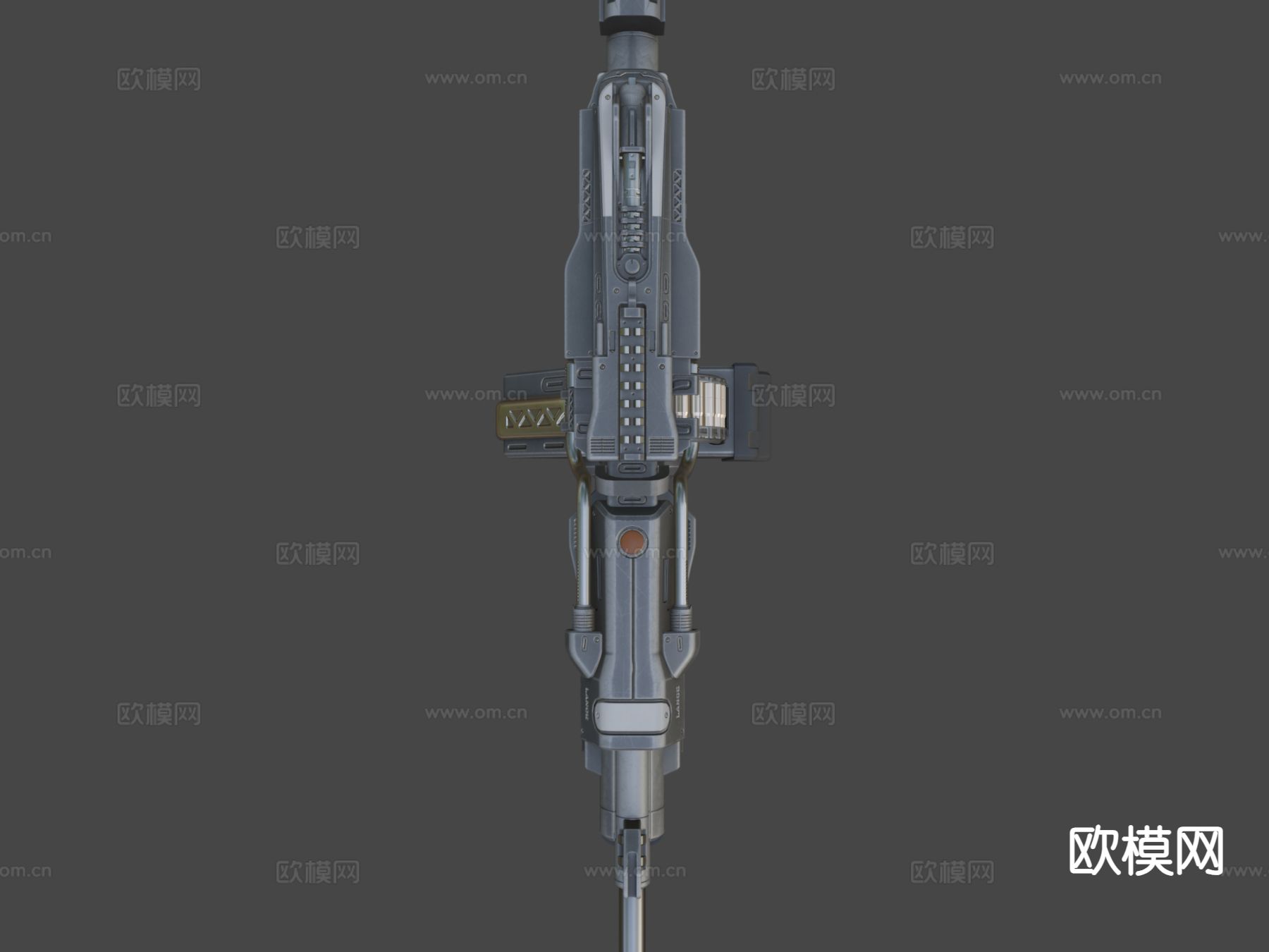 未来冲锋枪su模型下载（渲染图5）
