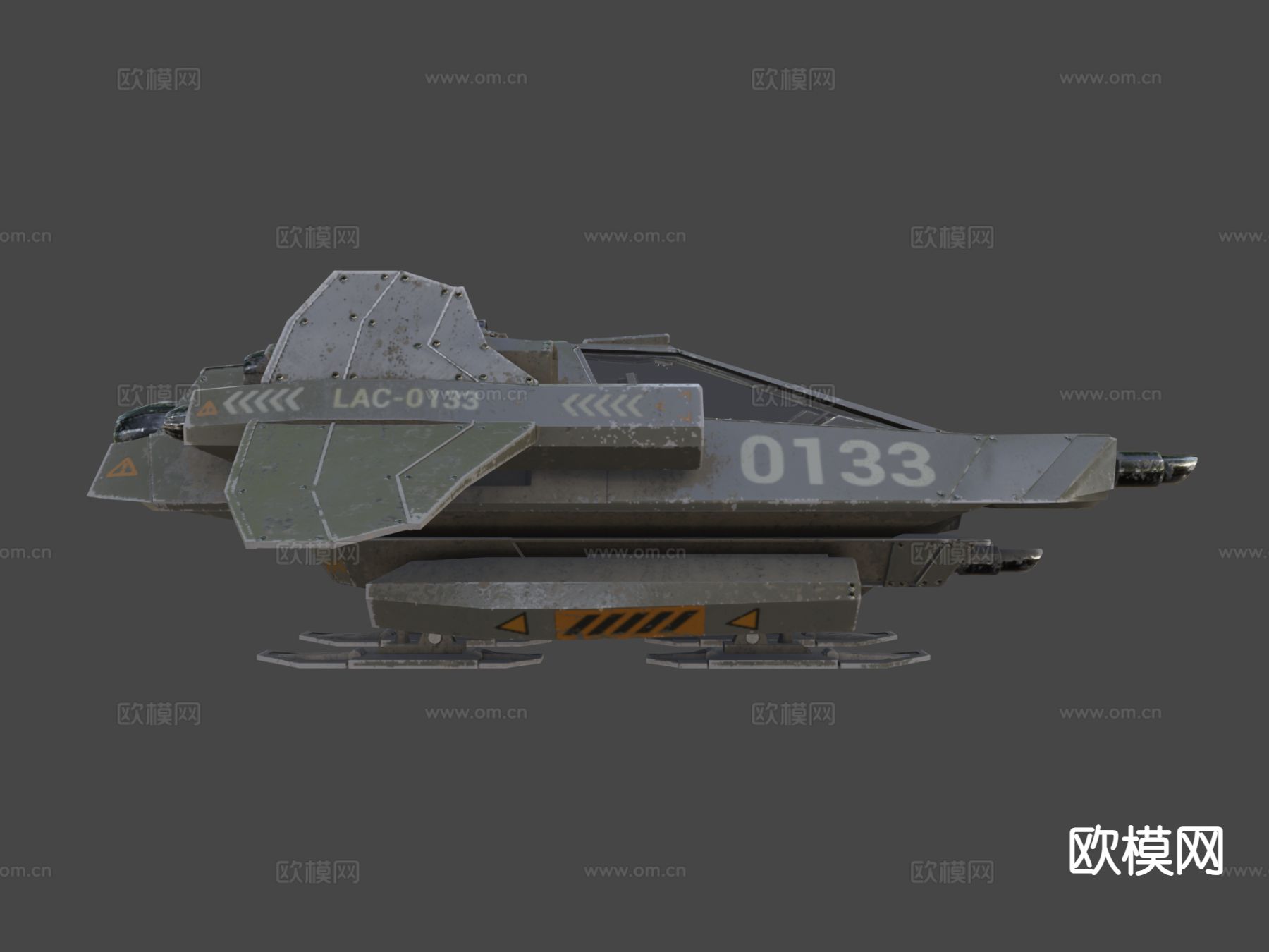 轻型突击艇-战斗机su模型下载（渲染图5）