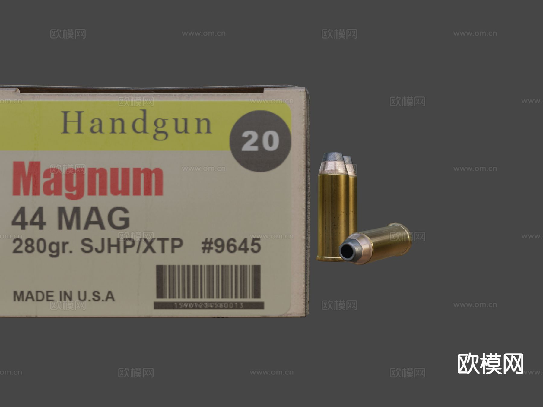 左轮手枪弹药su模型下载（渲染图7）