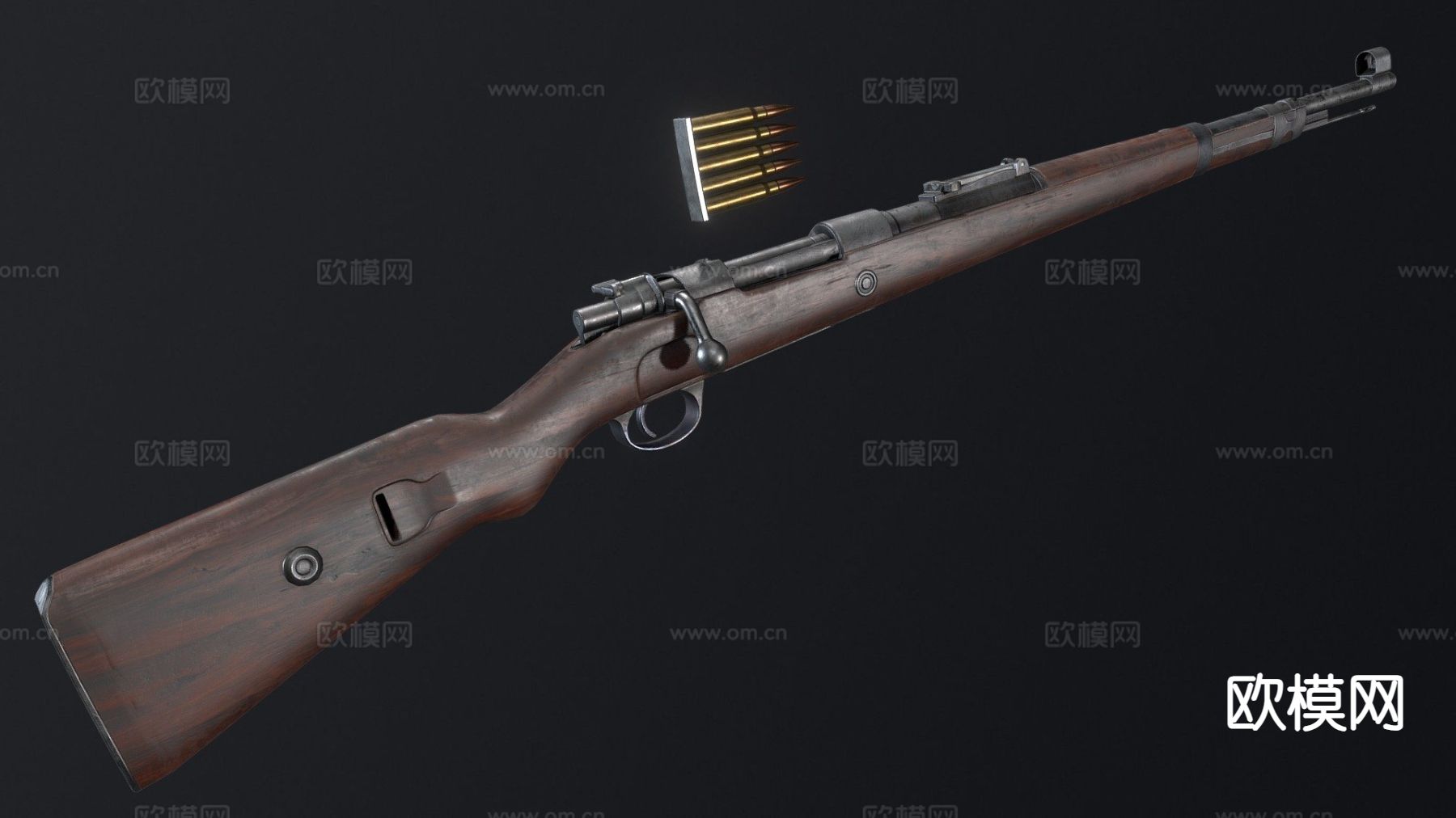 毛瑟卡宾枪98ksu模型下载（渲染图2）