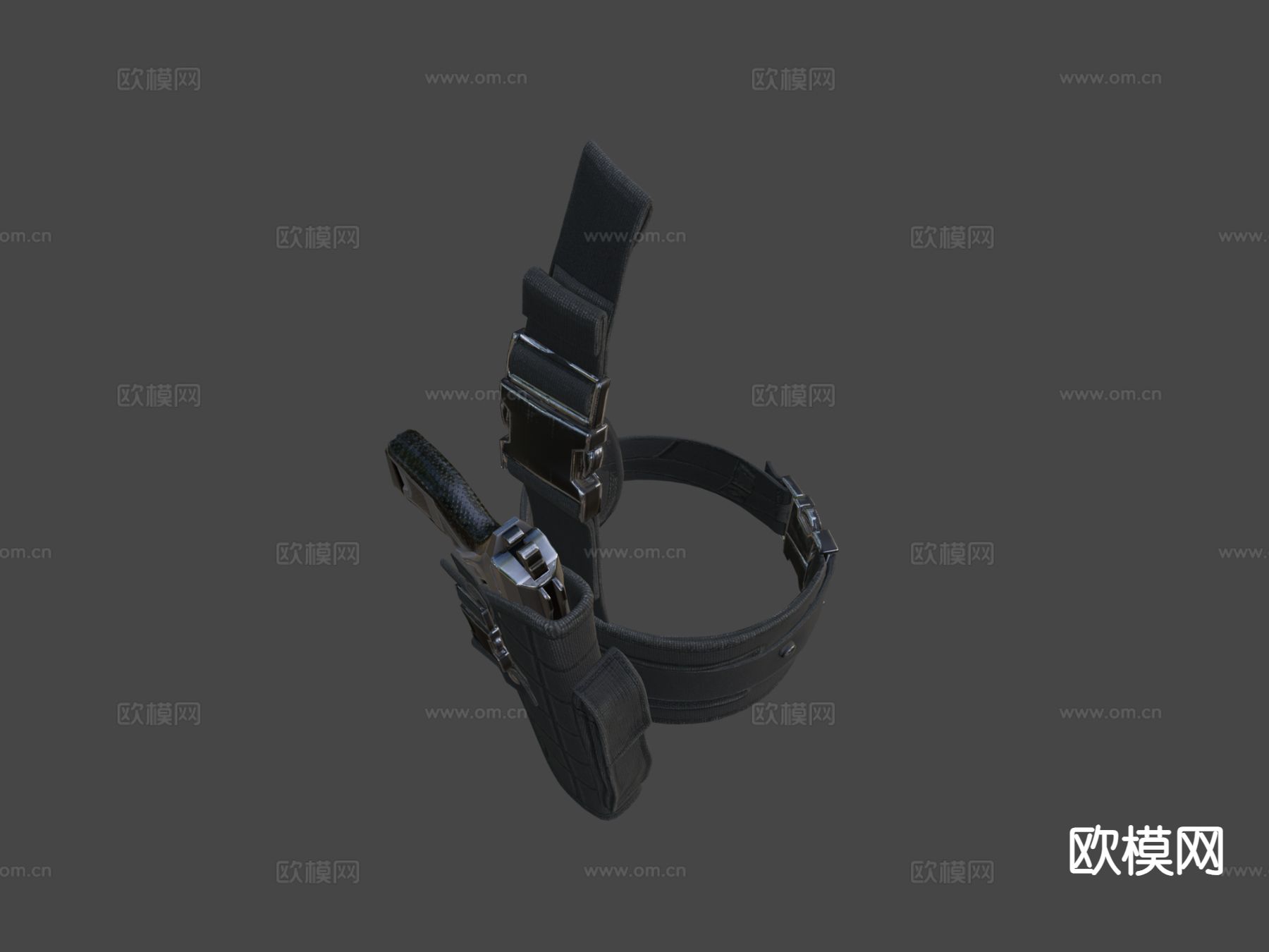 大腿枪套su模型下载（渲染图5）