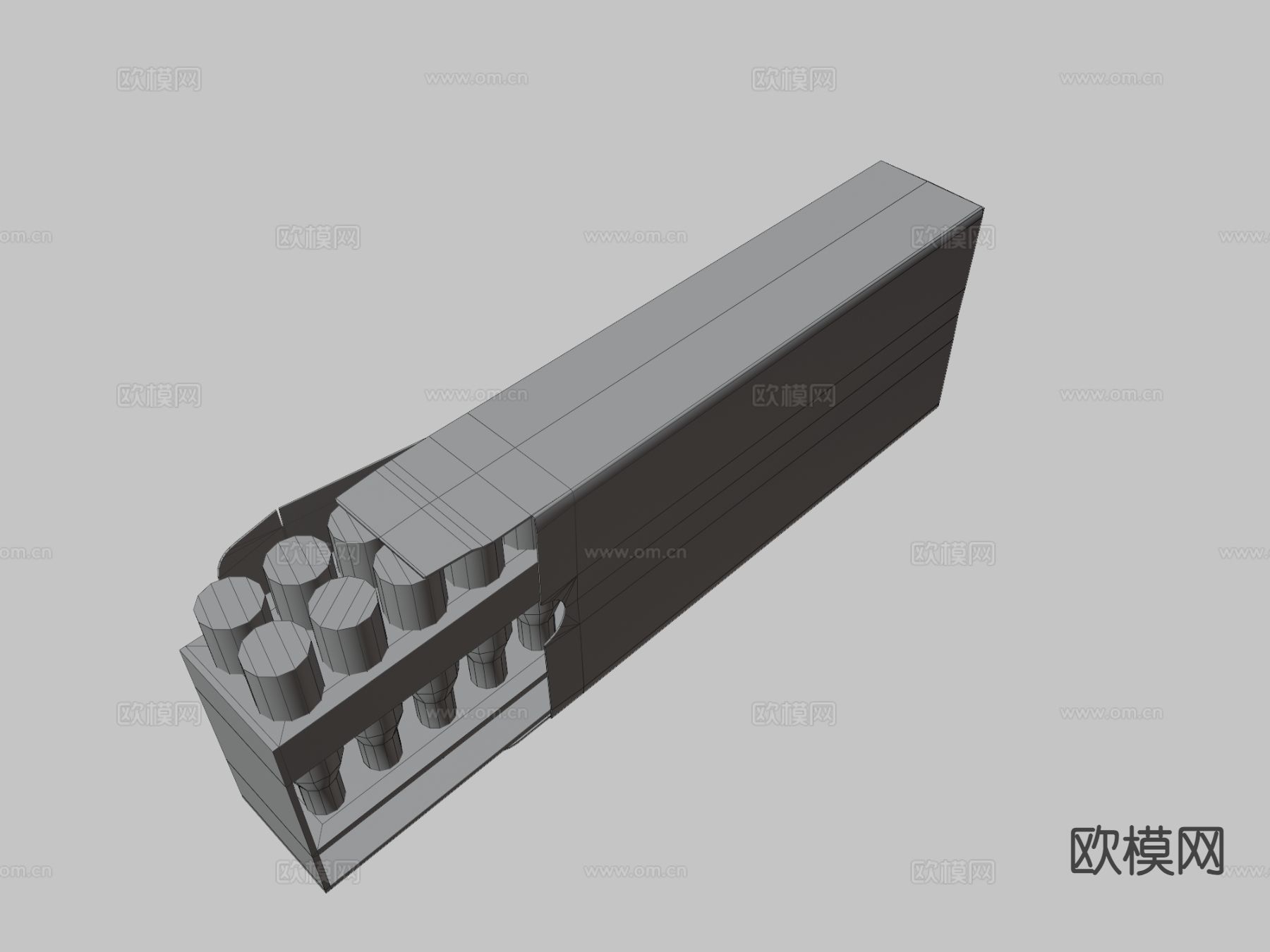 步枪子弹(弹药)su模型下载（渲染图1）