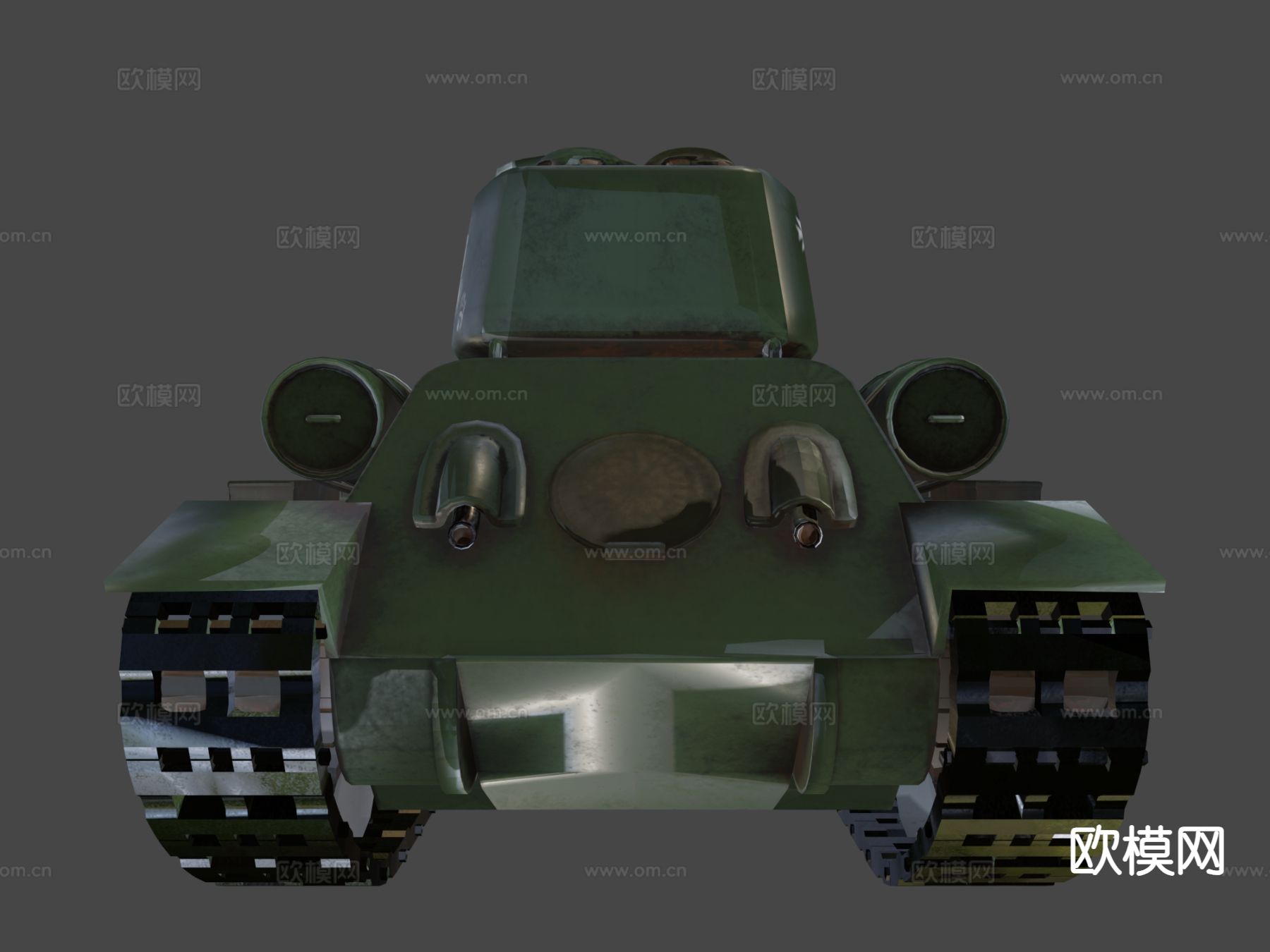 迷你T34坦克 履带车 装甲车su模型下载（渲染图6）