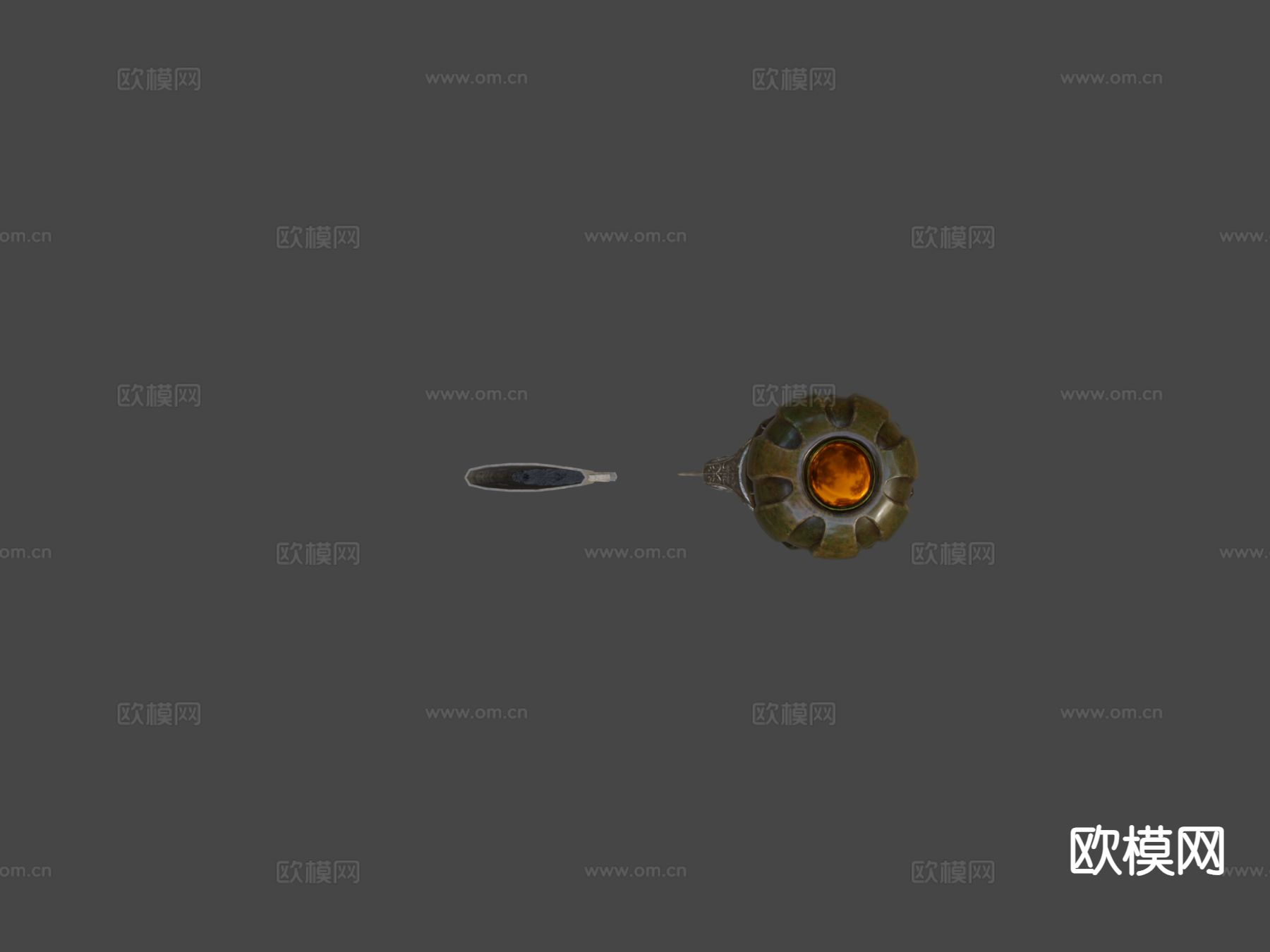 奥斯曼玉柄刀 短刀su模型下载（渲染图7）