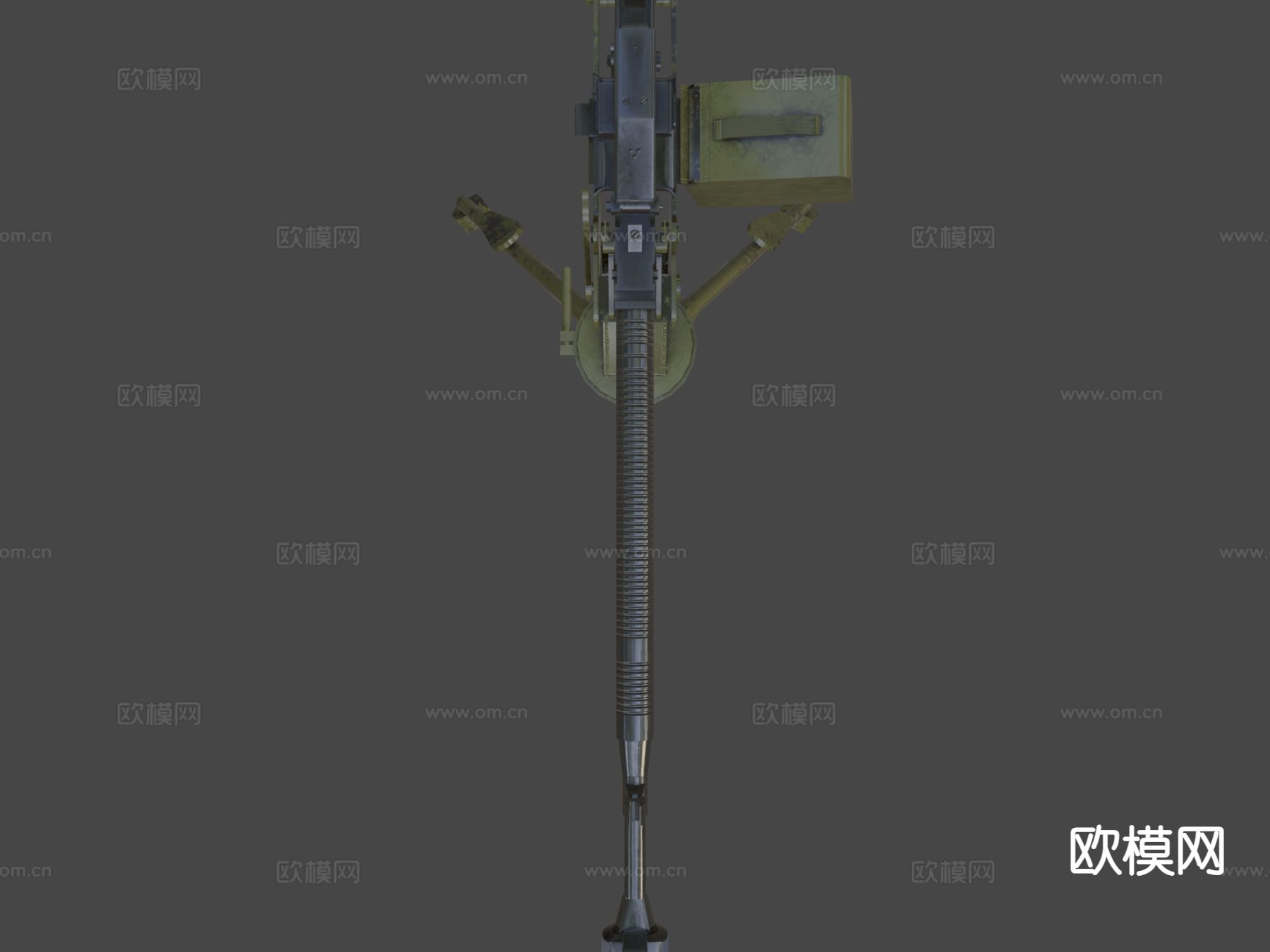 科幻步枪su模型下载（渲染图4）