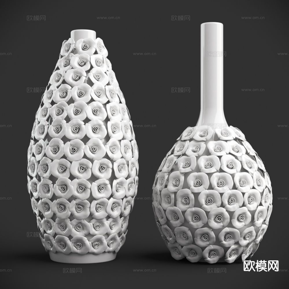 现代瓶罐 陶瓷 瓷器3d模型