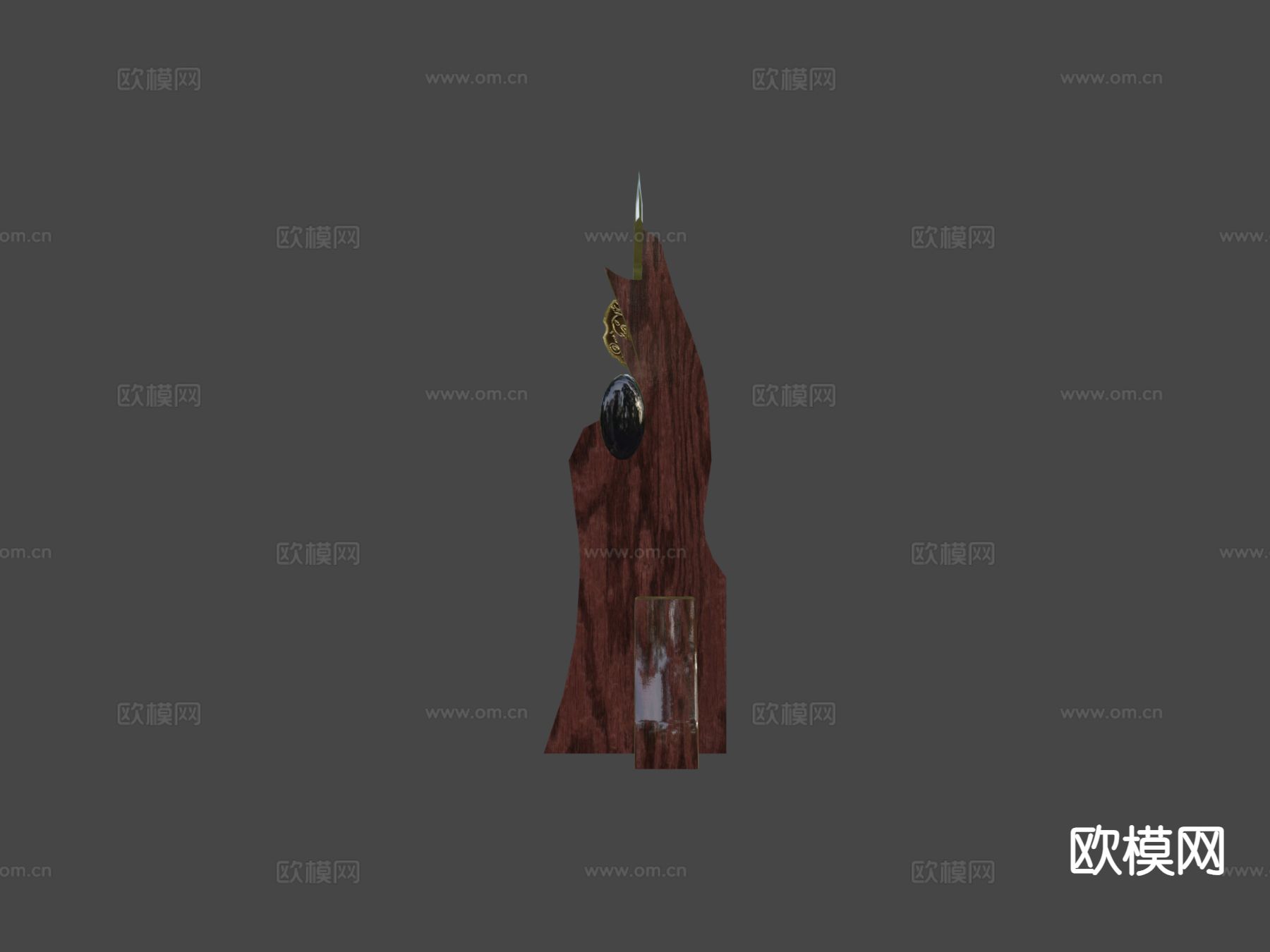 大马士革钢武士刀su模型下载（渲染图6）