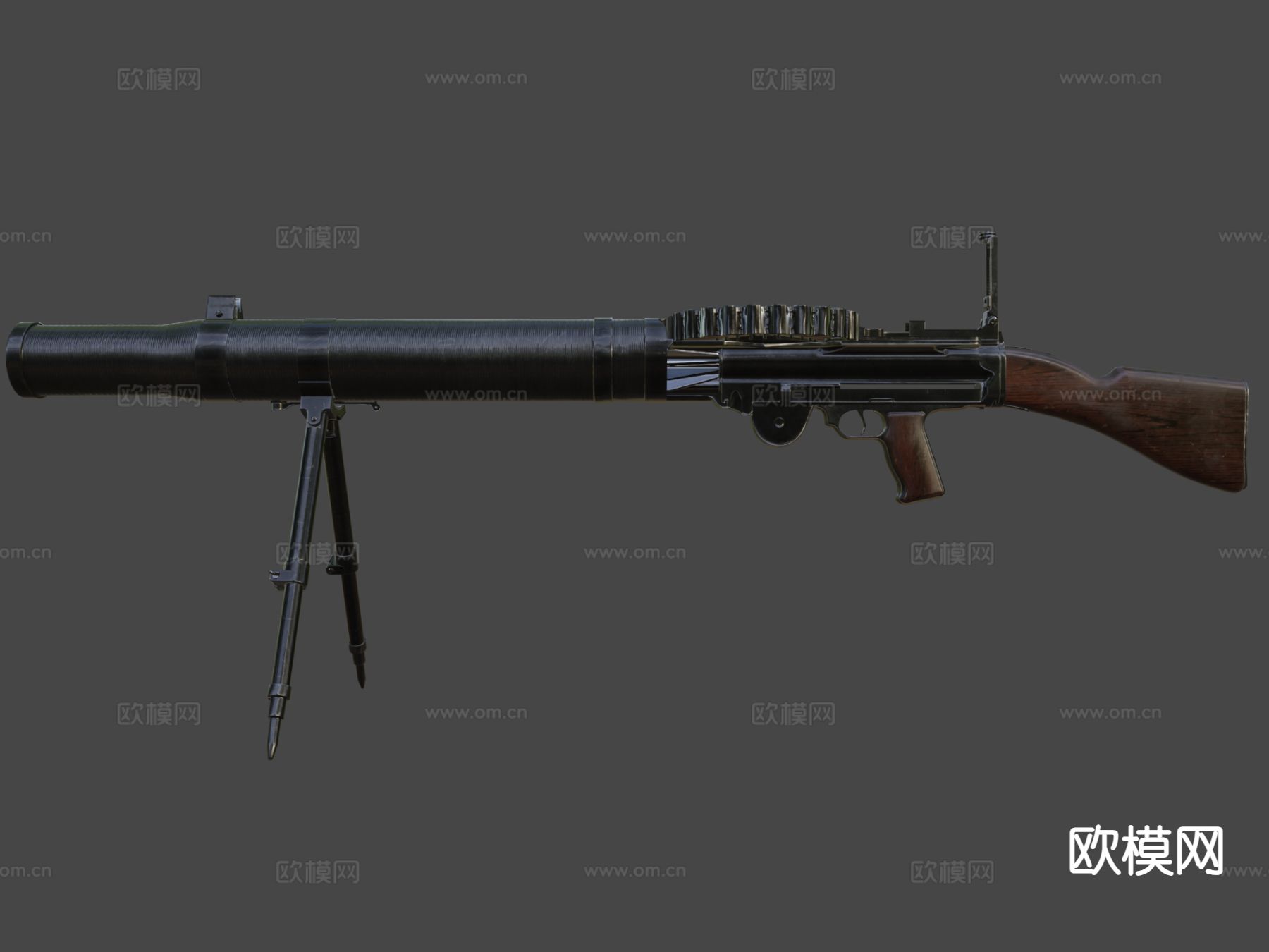 路易斯枪 枪支 枪械su模型下载（渲染图7）
