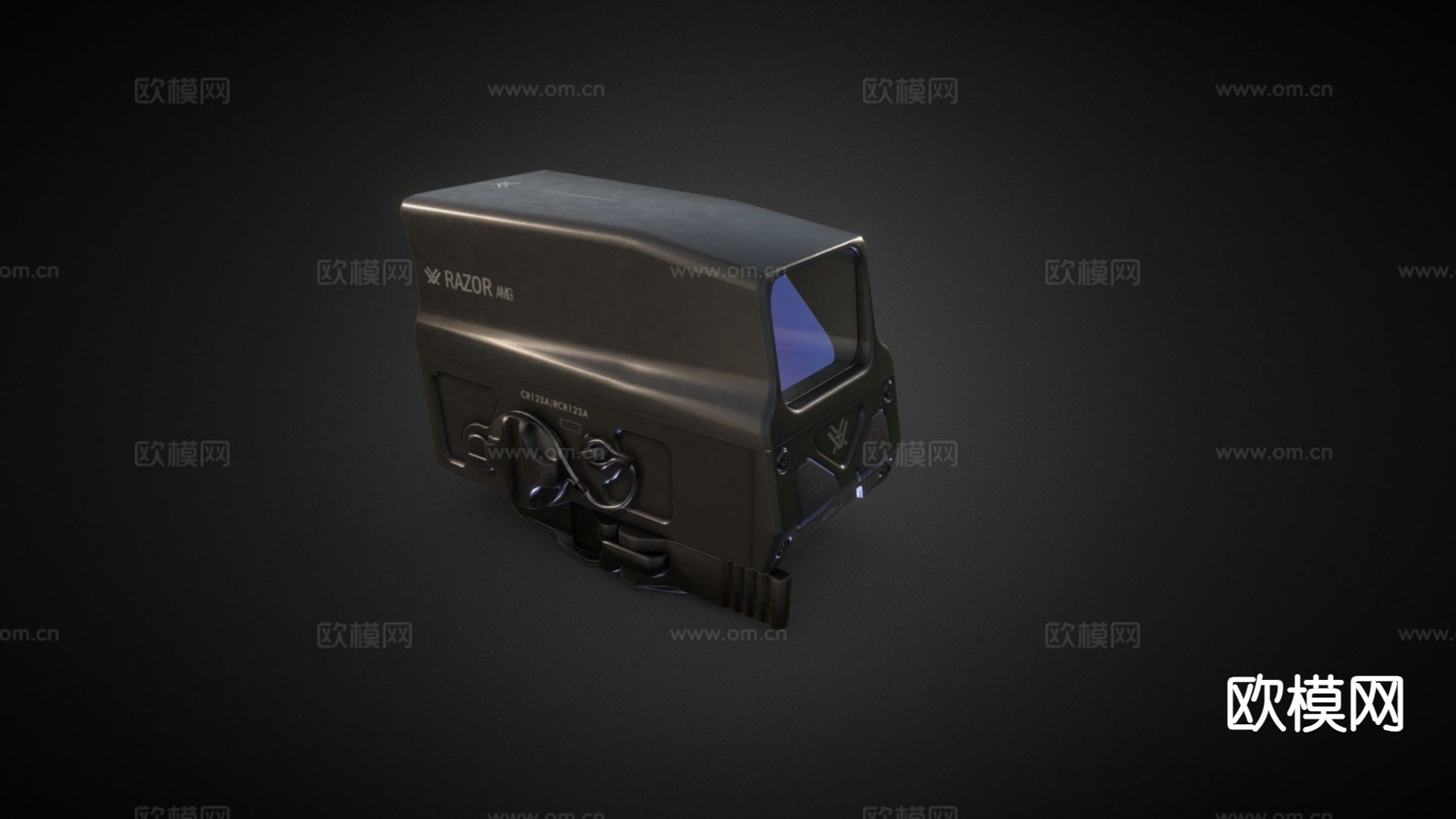 旋涡红点 瞄准器su模型下载（渲染图2）