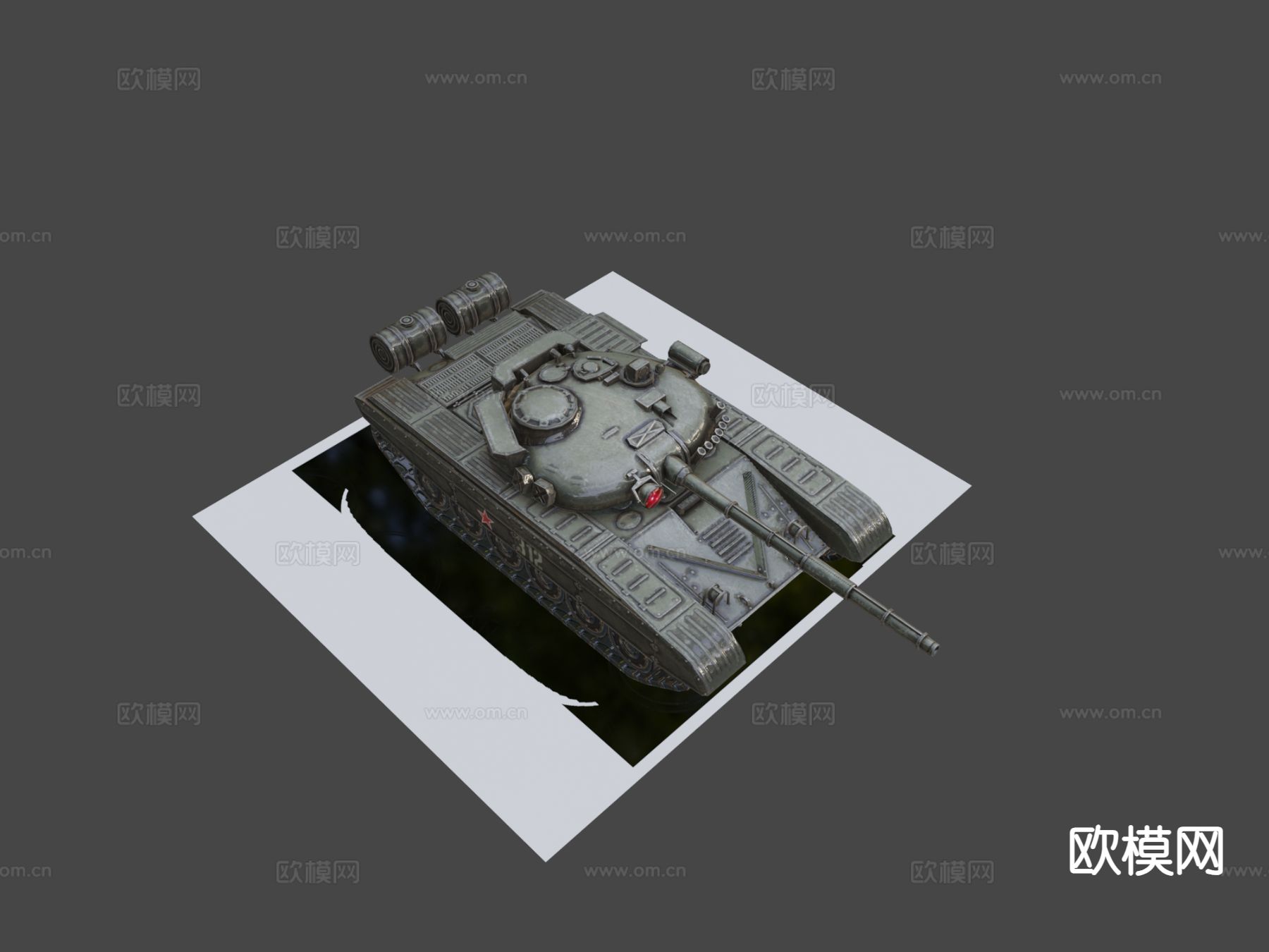 虚拟游戏坦克su模型下载（渲染图4）