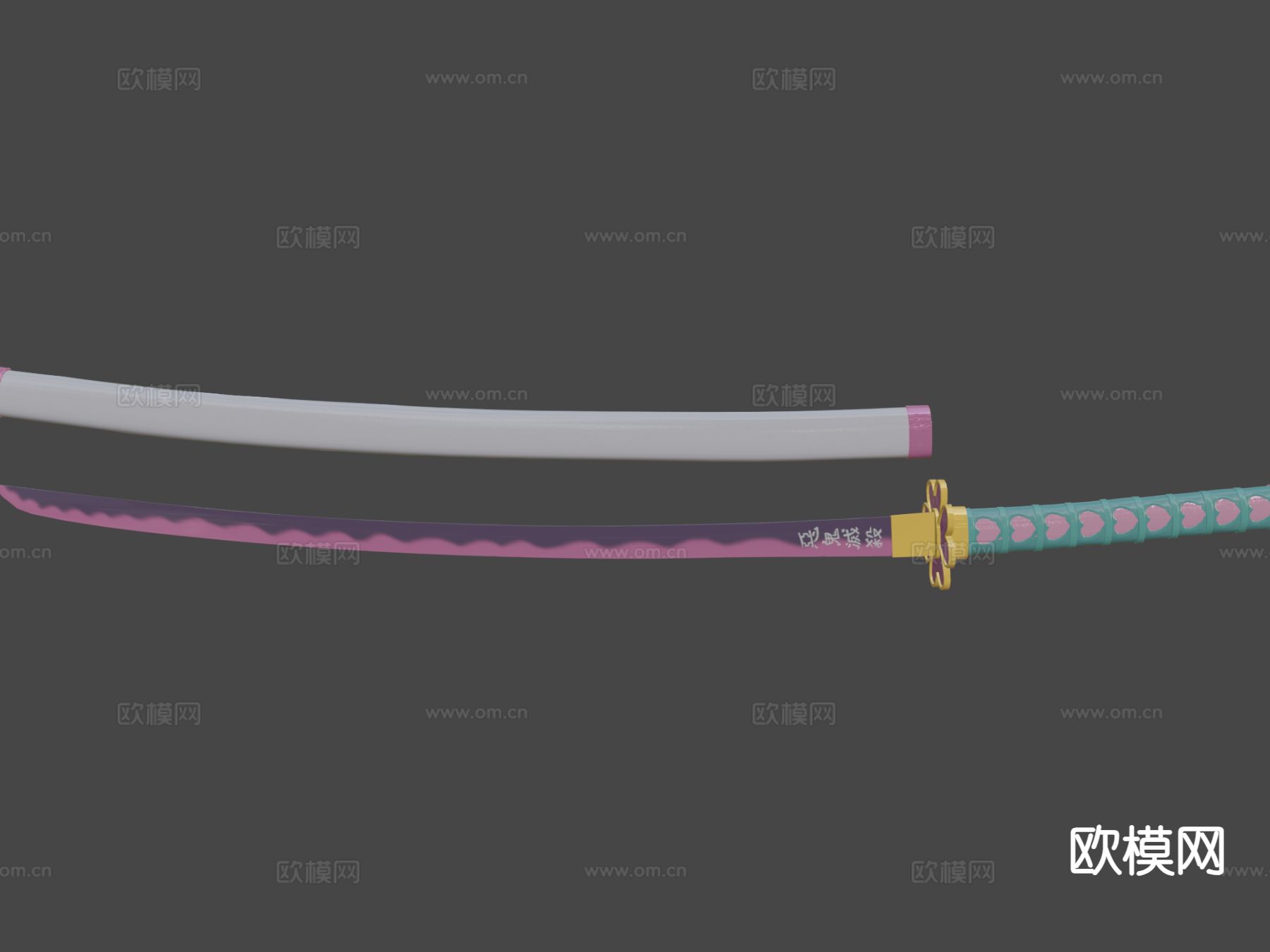 日本短刀 刀刃 武器su模型下载（渲染图5）