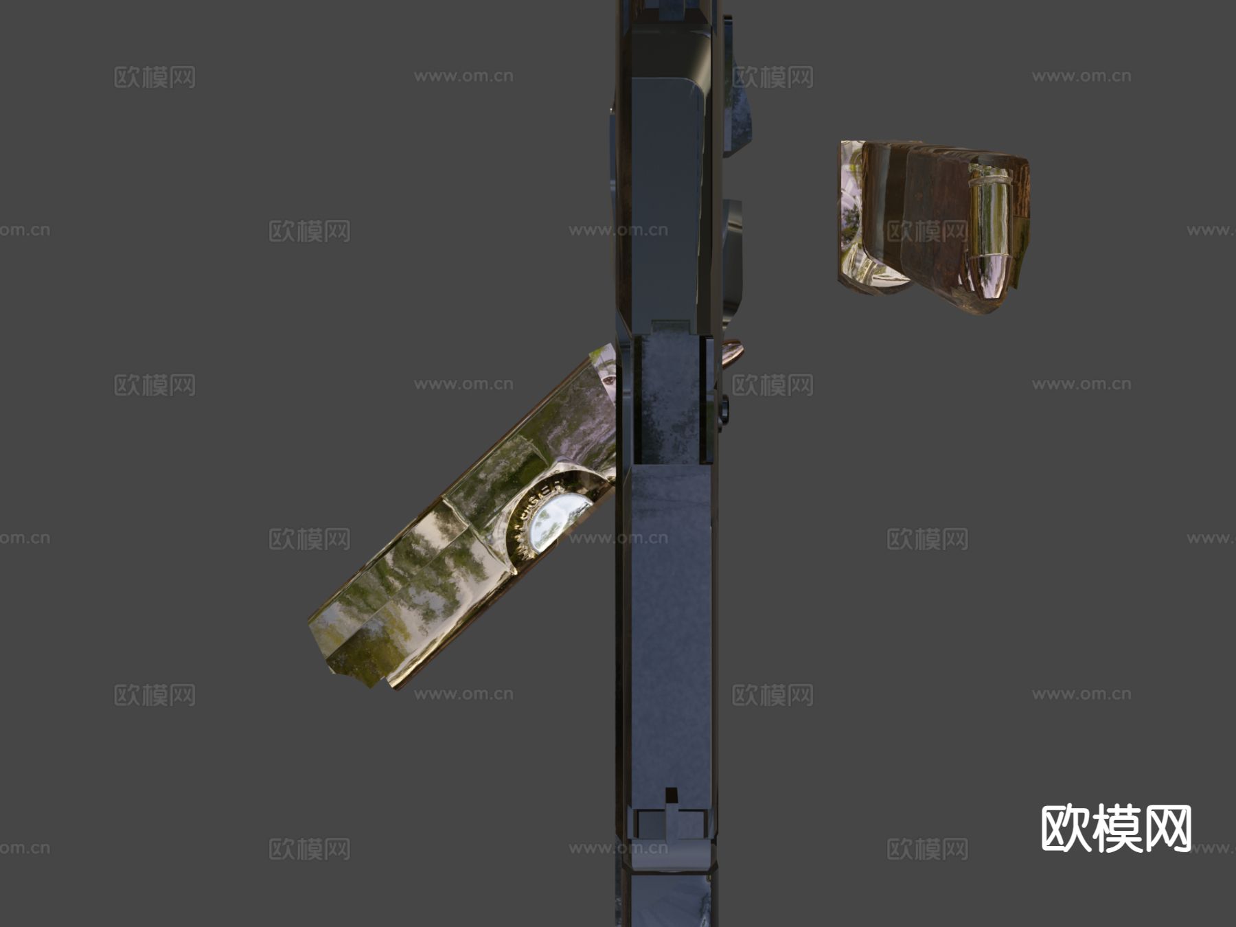 USP手枪 枪支 枪械su模型下载（渲染图5）