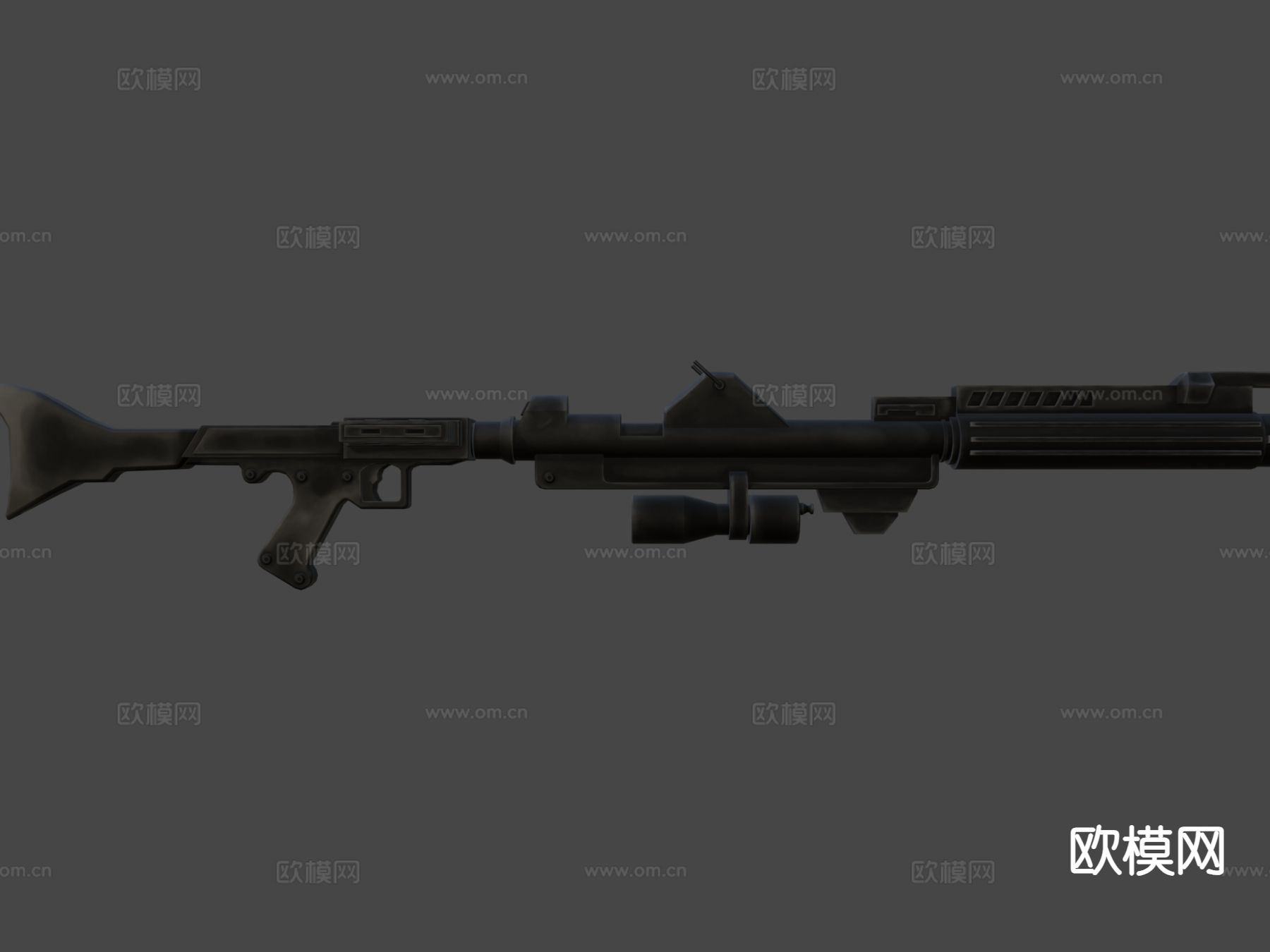 科幻步枪su模型下载（渲染图7）