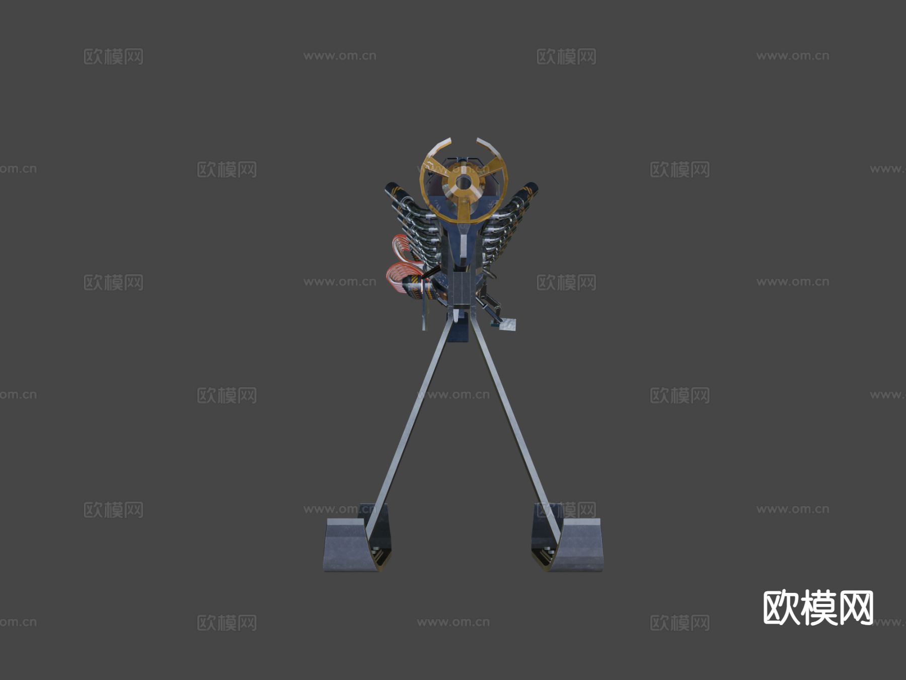 科幻枪 枪支 枪械su模型下载（渲染图4）