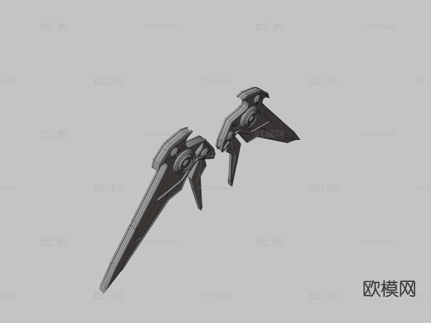 机械翼su模型下载（渲染图3）