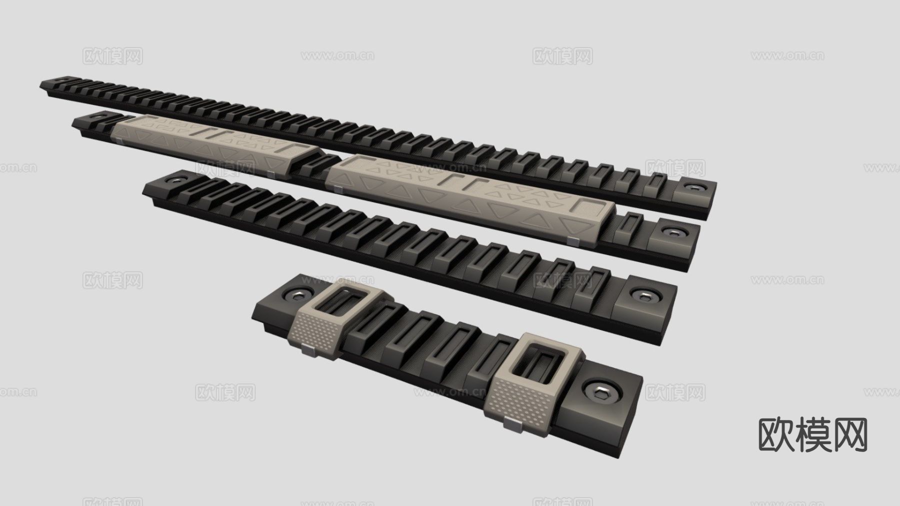 枪械配件 武器su模型下载（渲染图2）