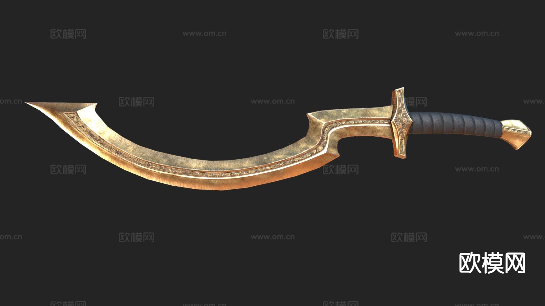 埃及月牙刀-青铜版su模型下载（渲染图2）