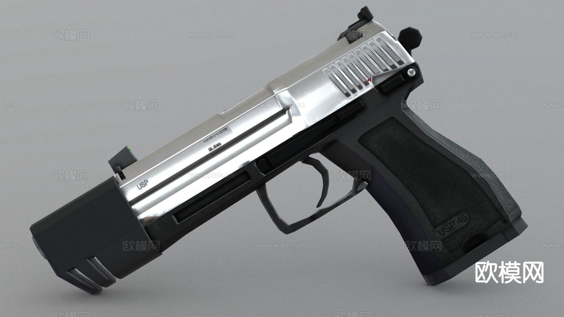 mm手枪su模型下载（渲染图2）