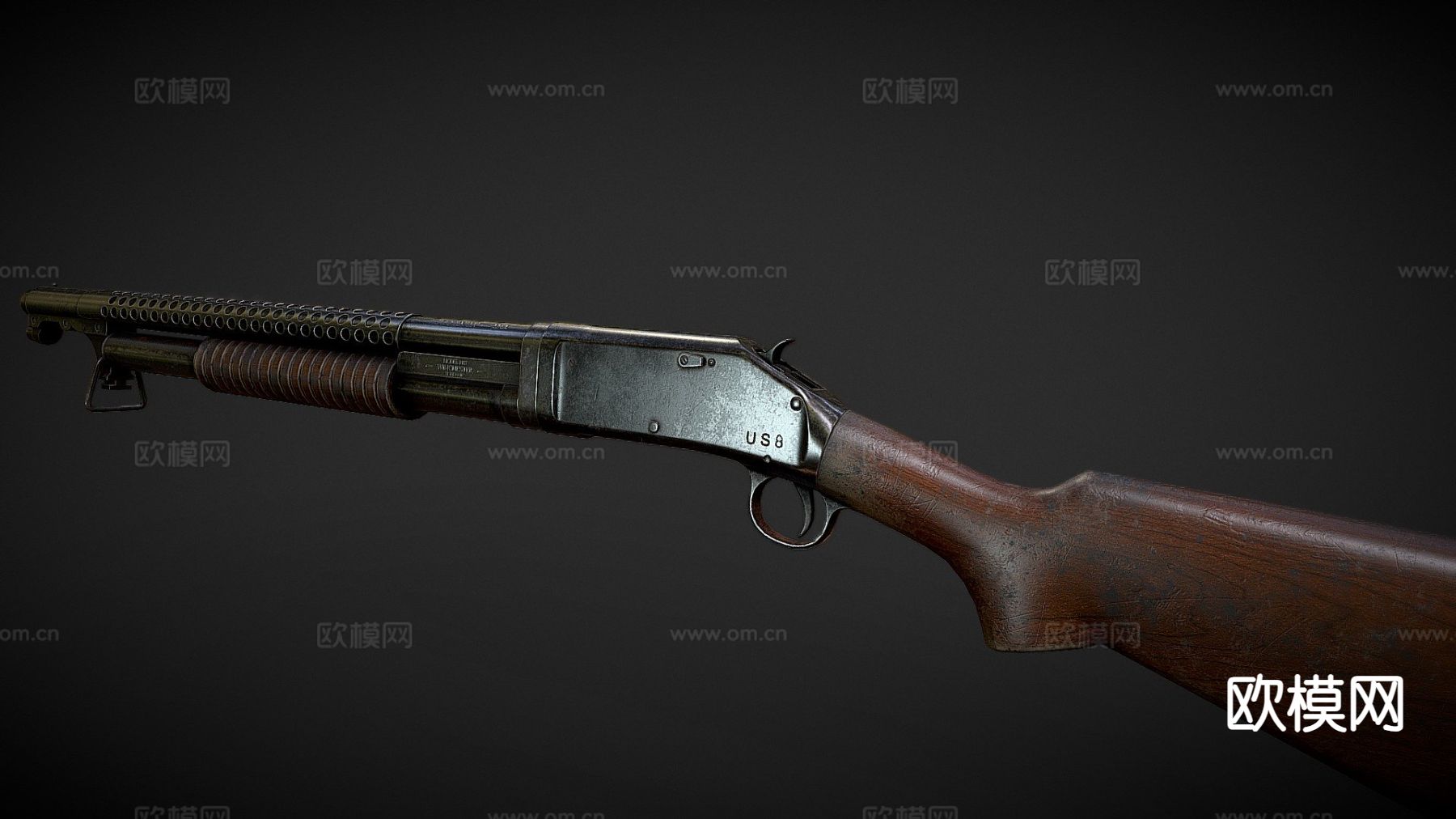 霰弹枪 枪支 枪械su模型下载（渲染图2）