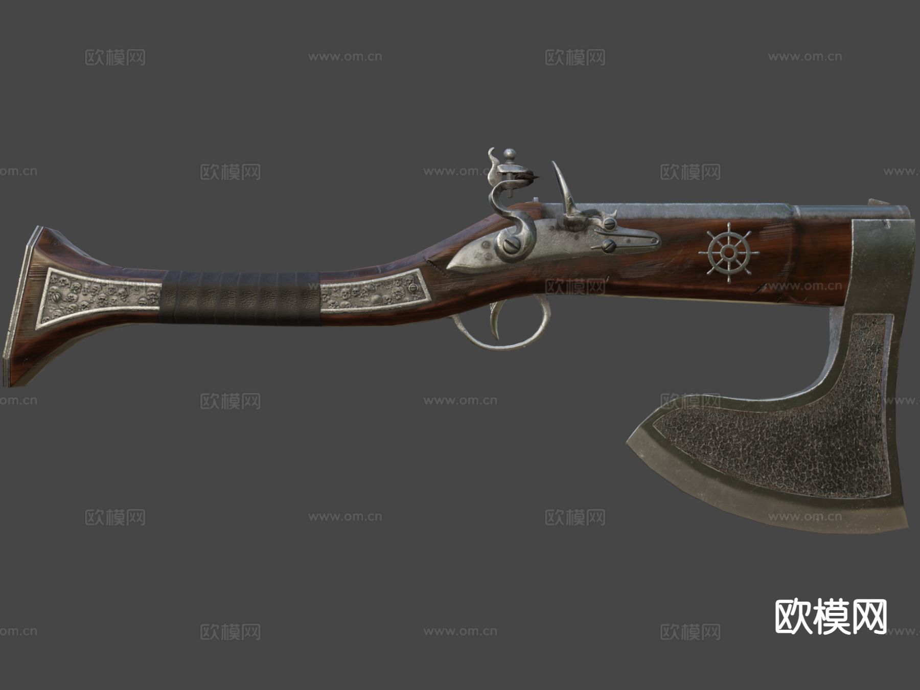 枪械战斧su模型下载（渲染图7）