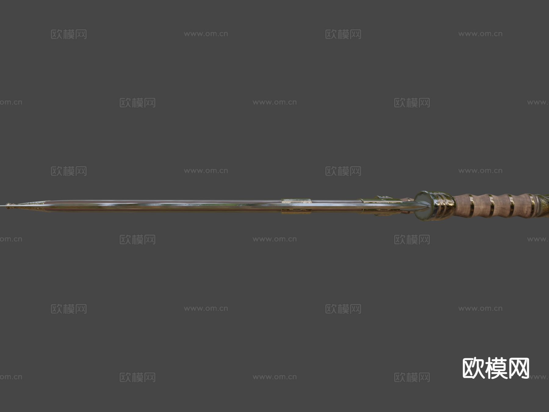 罗马剑及剑鞘su模型下载（渲染图4）