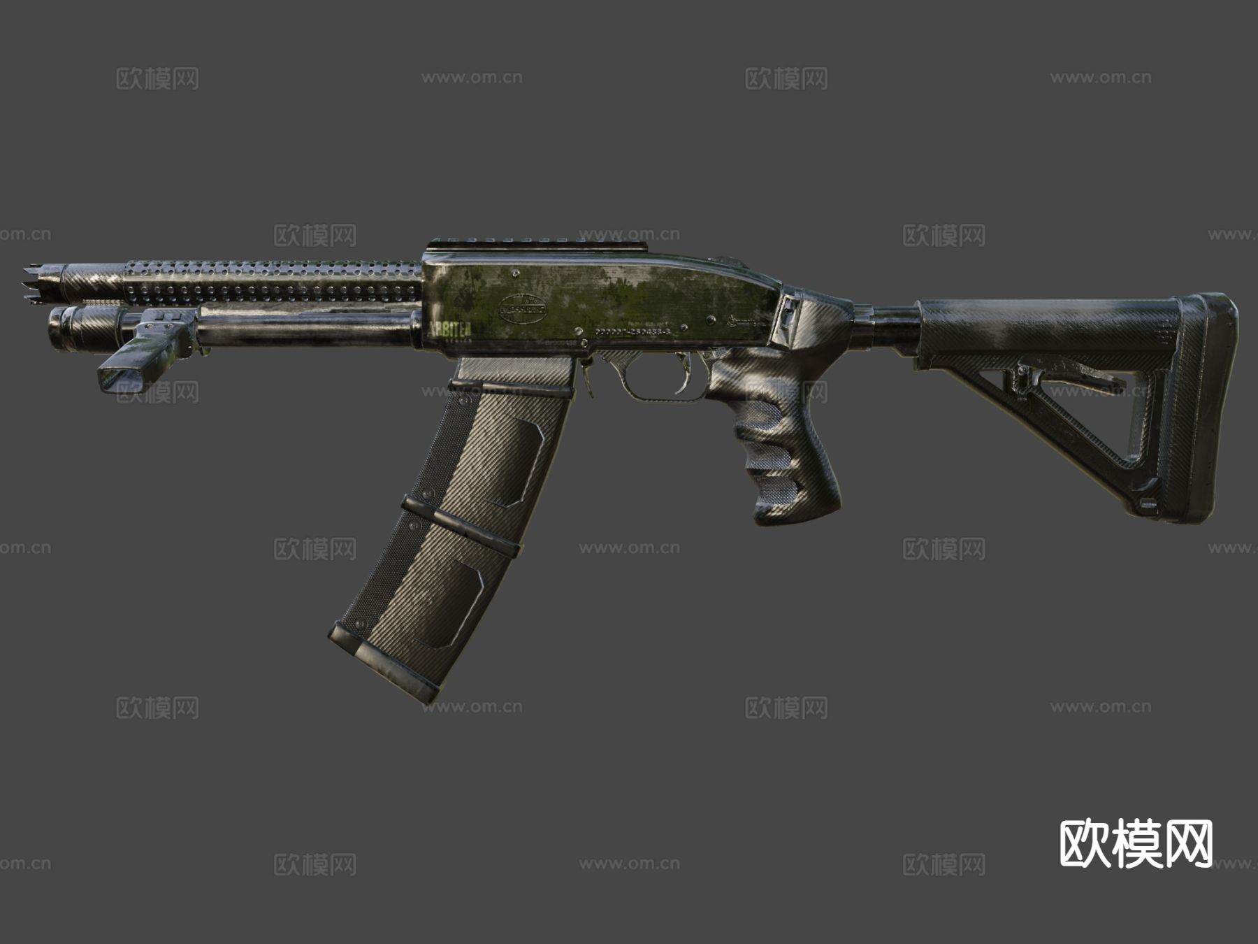 泵动式霰弹枪 枪支 枪械su模型下载（渲染图5）