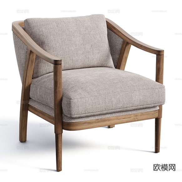现代休闲椅3d模型下载