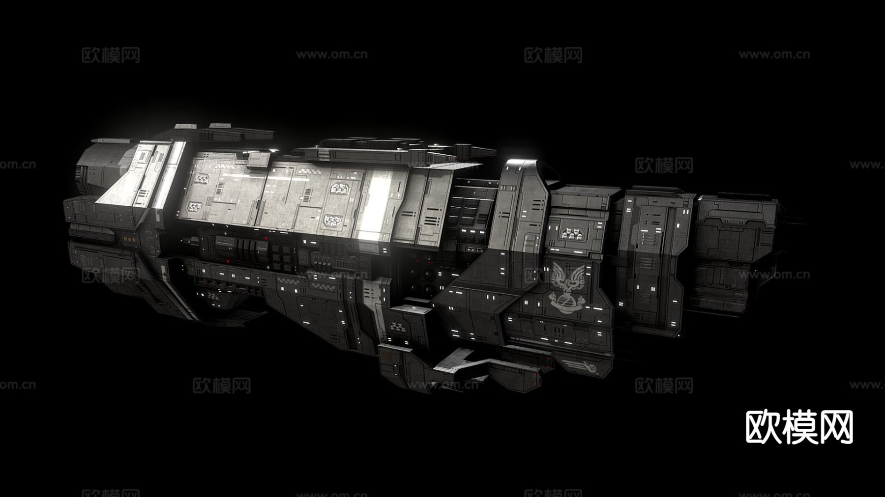 太空重型巡洋舰su模型下载（渲染图2）