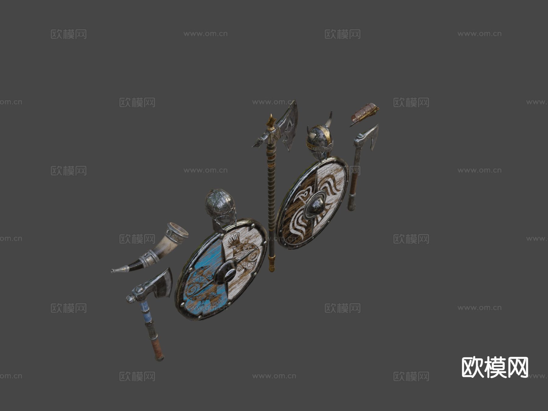 中世纪兵器包su模型下载（渲染图4）