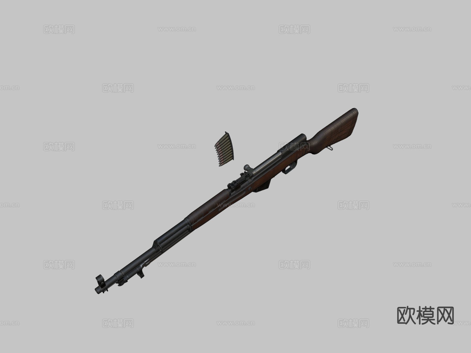 俄罗斯SKS步枪su模型下载（渲染图1）