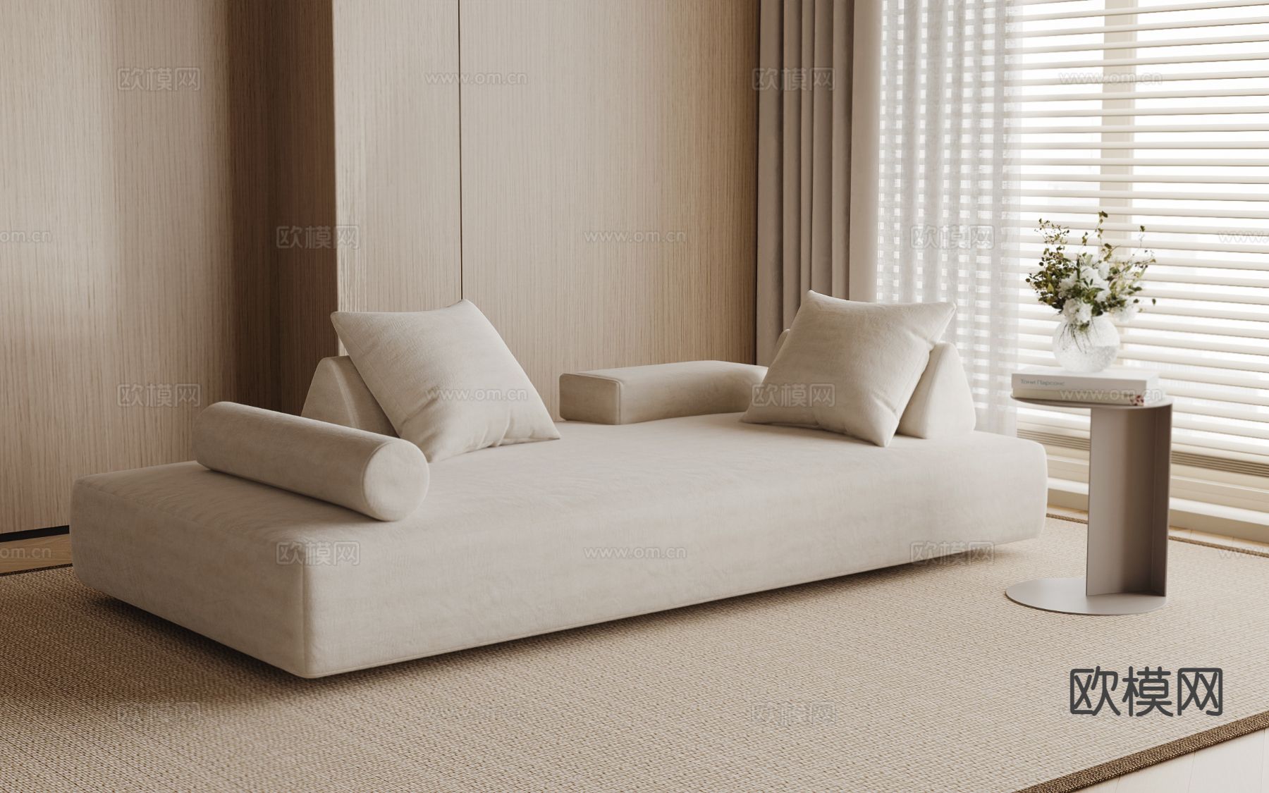 现代多人沙发3d模型下载