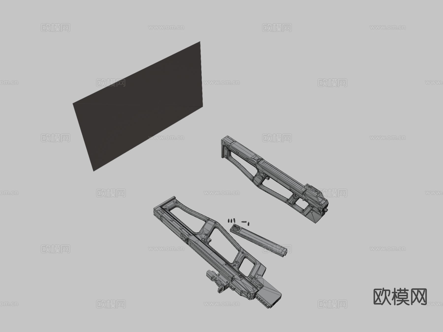 枪械配件 武器su模型下载（渲染图3）