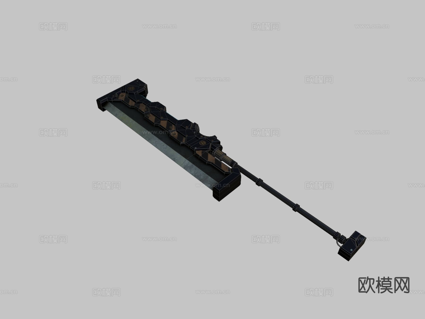 砍刀 光剑 游戏道具su模型下载（渲染图1）