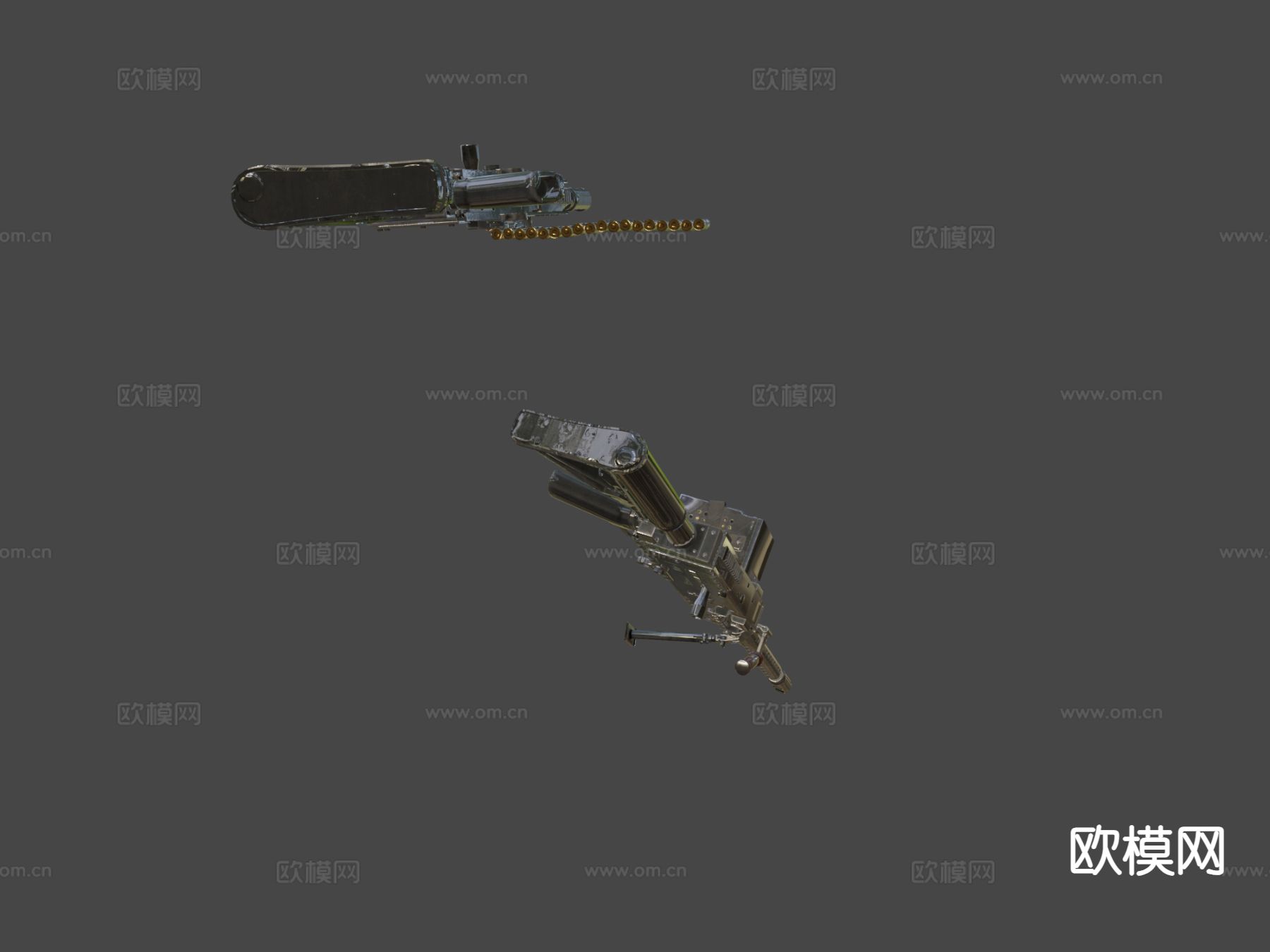 改装轻机枪 枪支 枪械su模型下载（渲染图5）