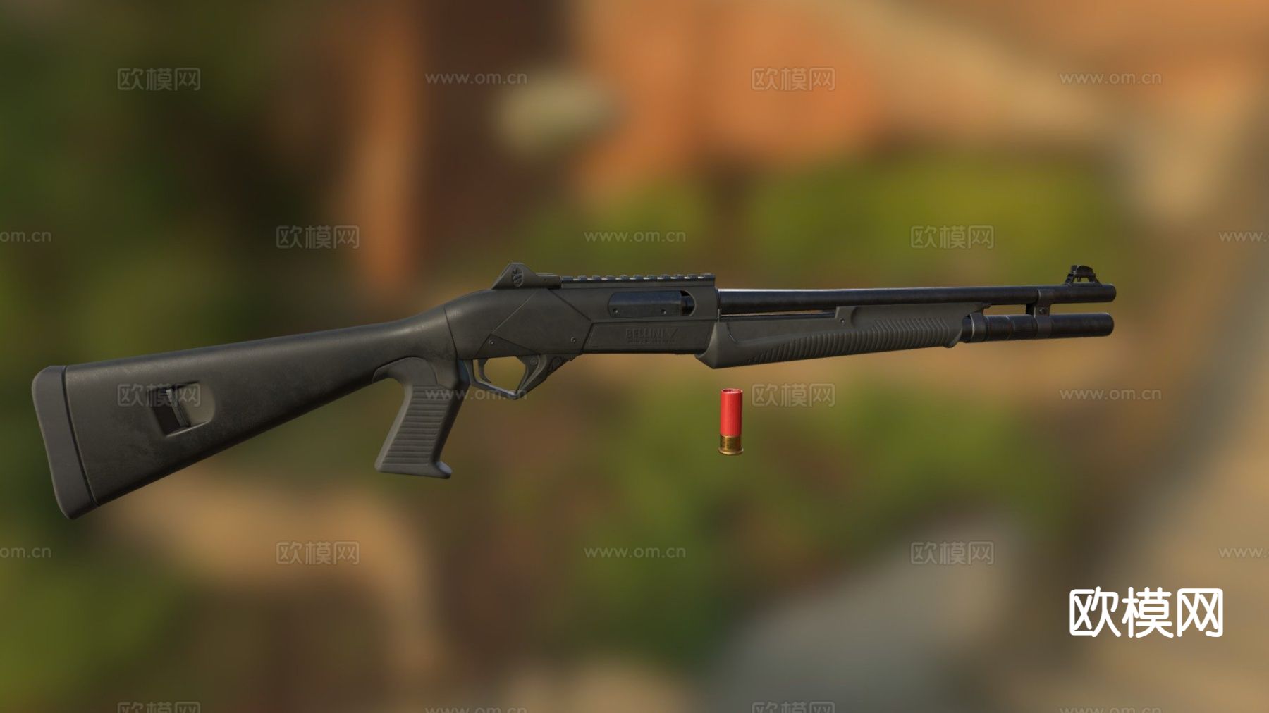霰弹枪 枪支 枪械su模型下载（渲染图2）