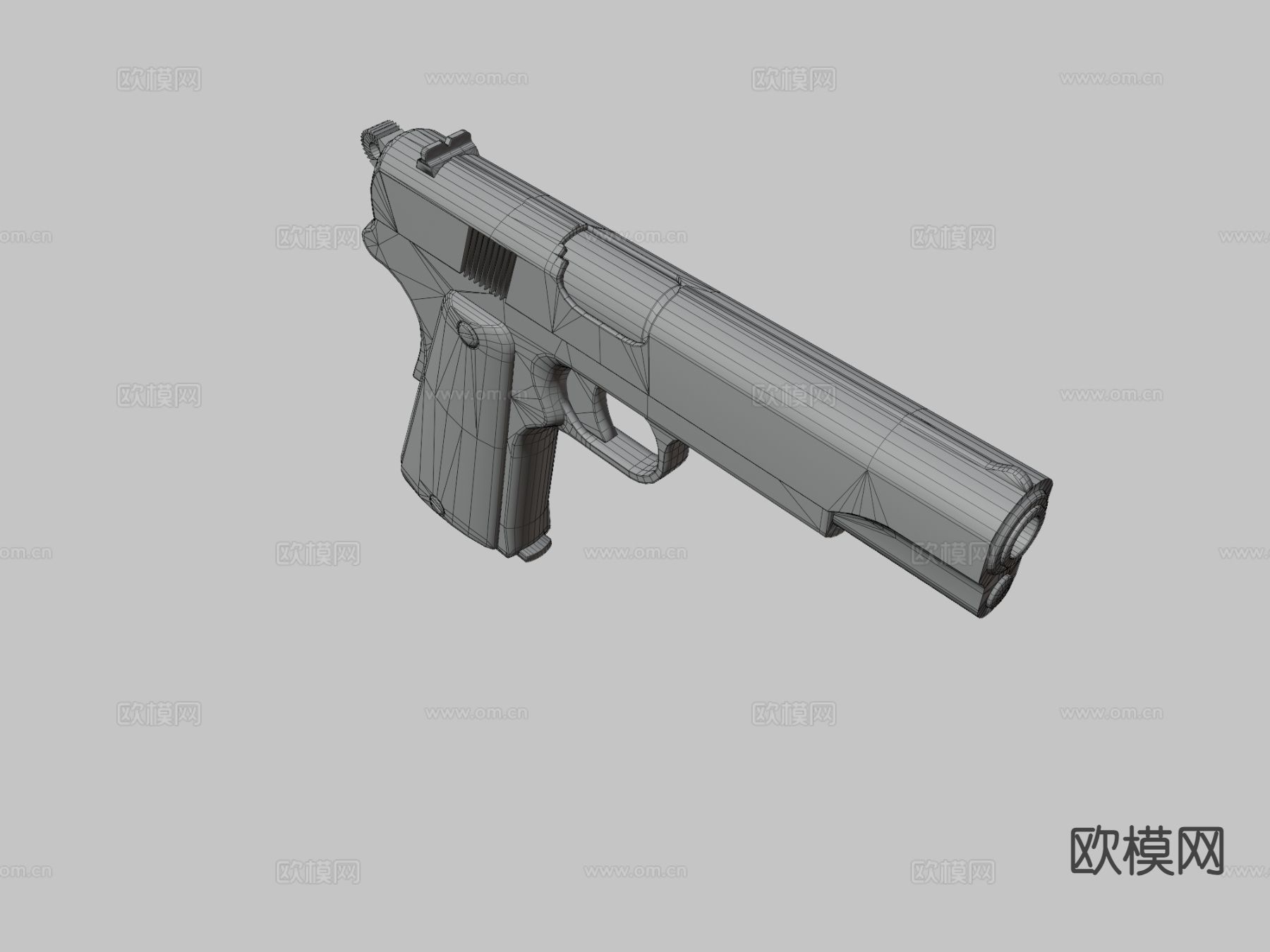 波兰Viswz.35 手枪 枪支 枪械su模型下载（渲染图3）