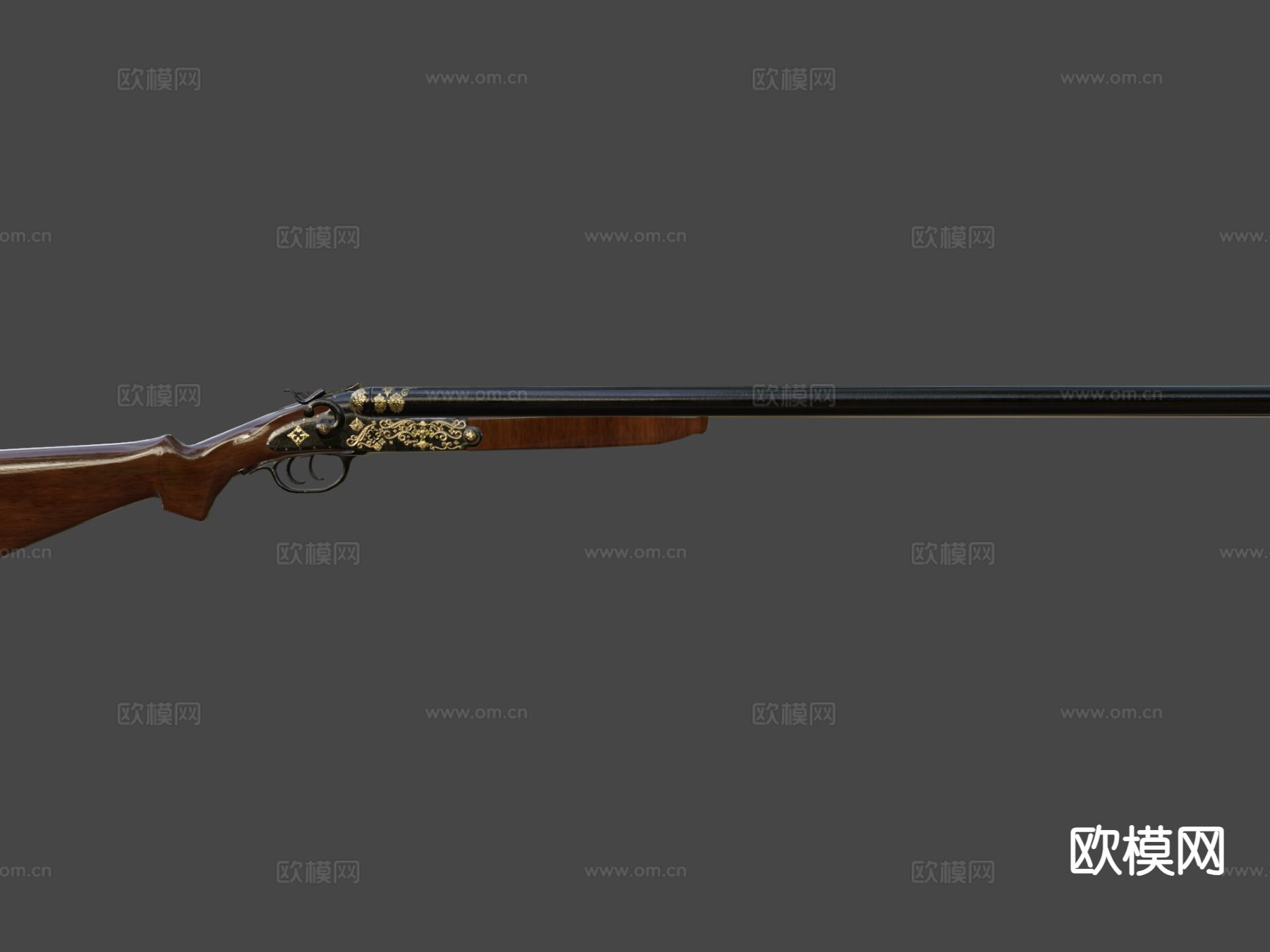 双管霰弹枪 枪支 枪械su模型下载（渲染图5）