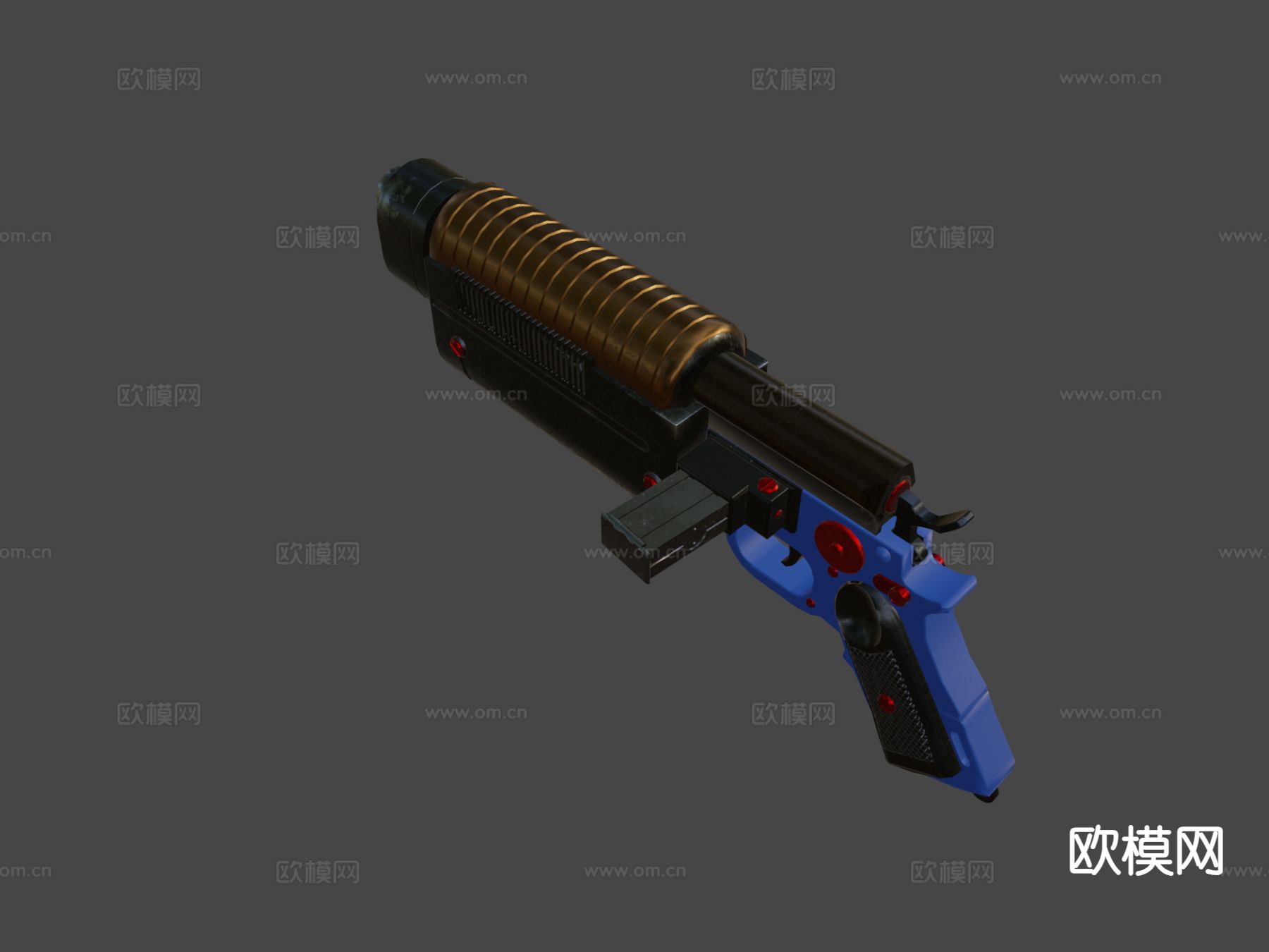 手枪 枪支 枪械su模型下载（渲染图4）
