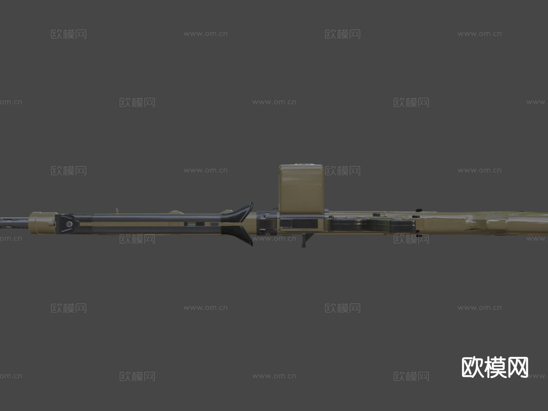 轻机枪su模型下载（渲染图7）