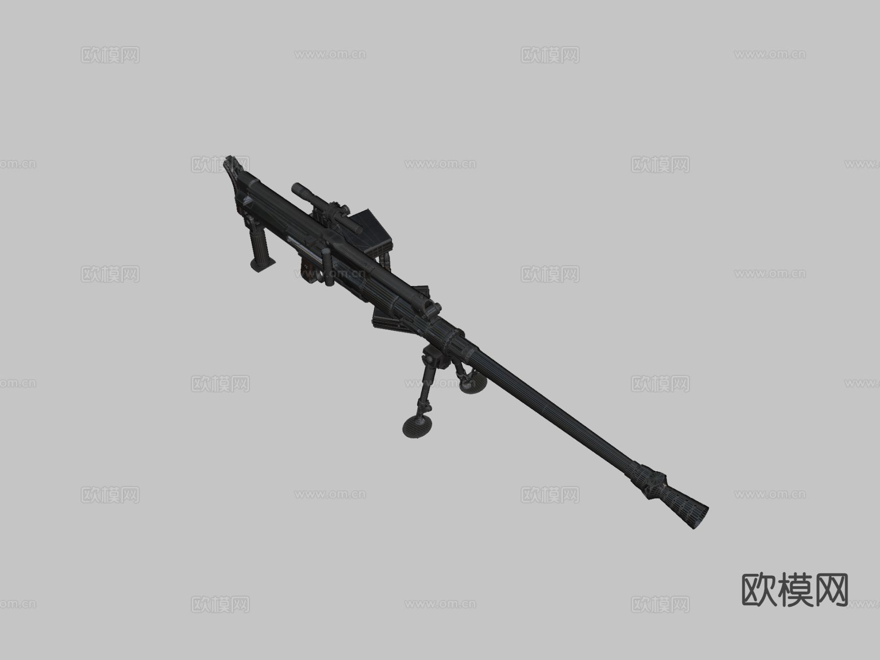 M反坦克步枪 枪支 枪械su模型下载（渲染图1）