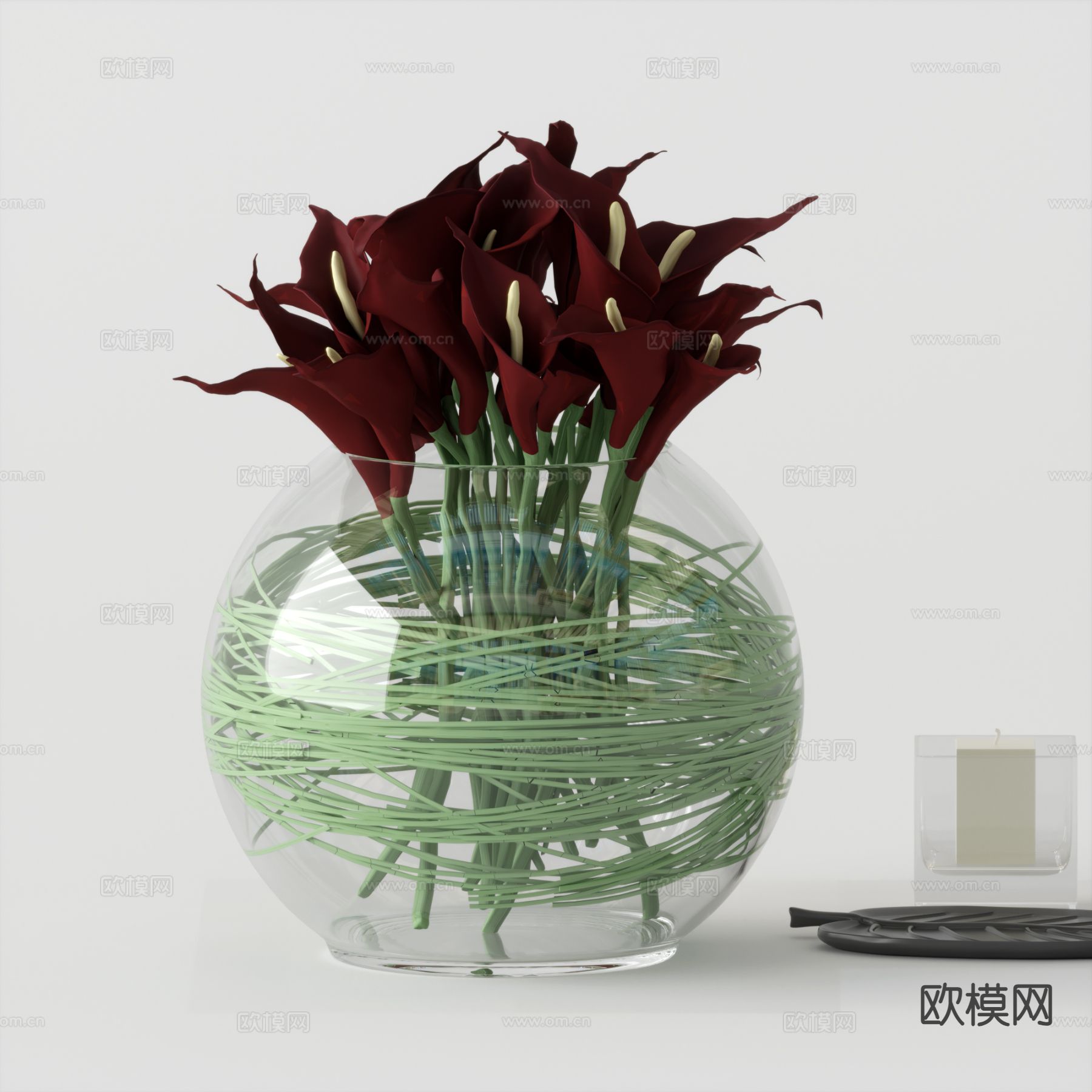 现代绿植花艺3d模型