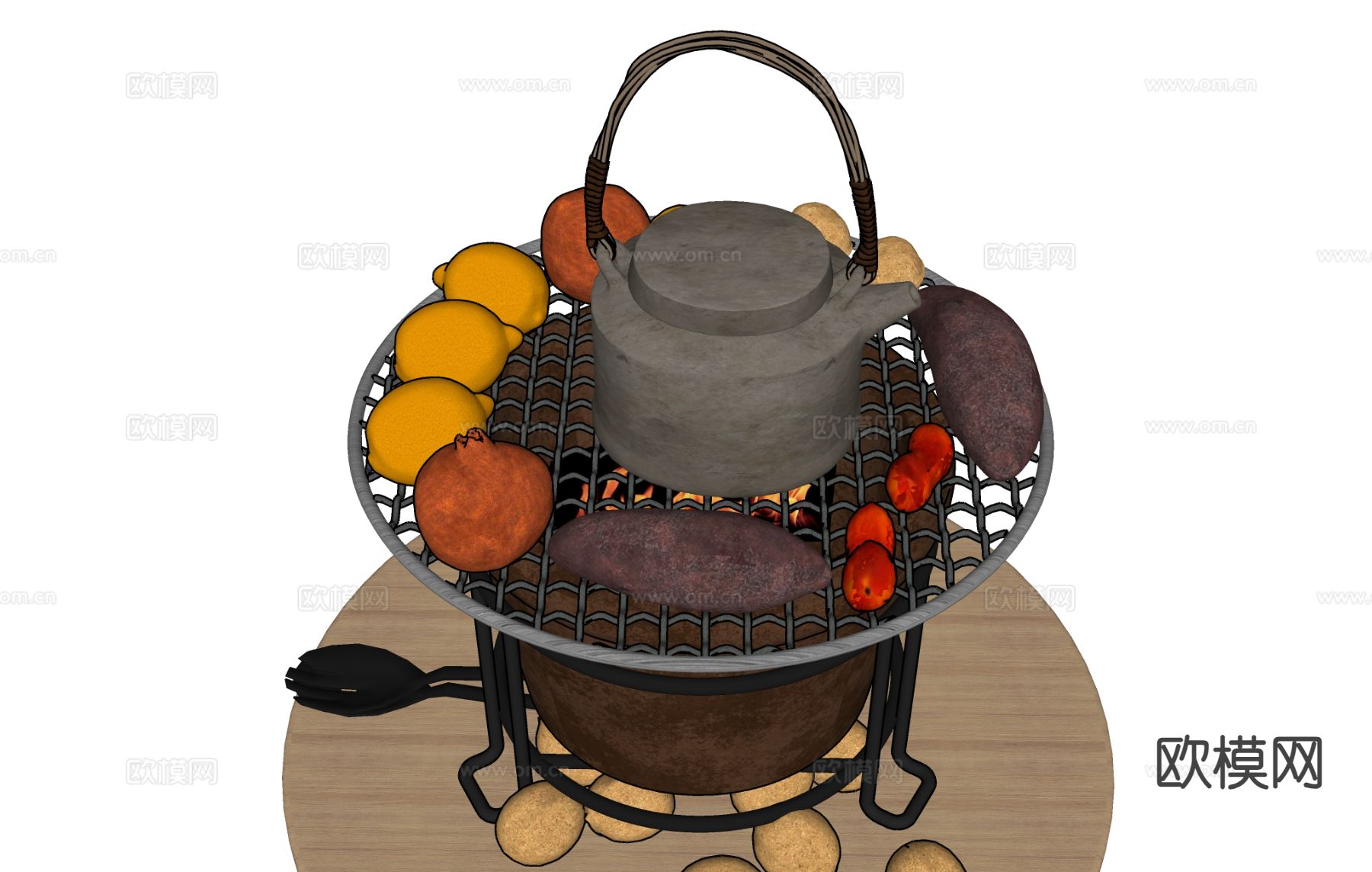 食物 美食 红薯 红枣 围炉煮茶su模型下载（渲染图1）