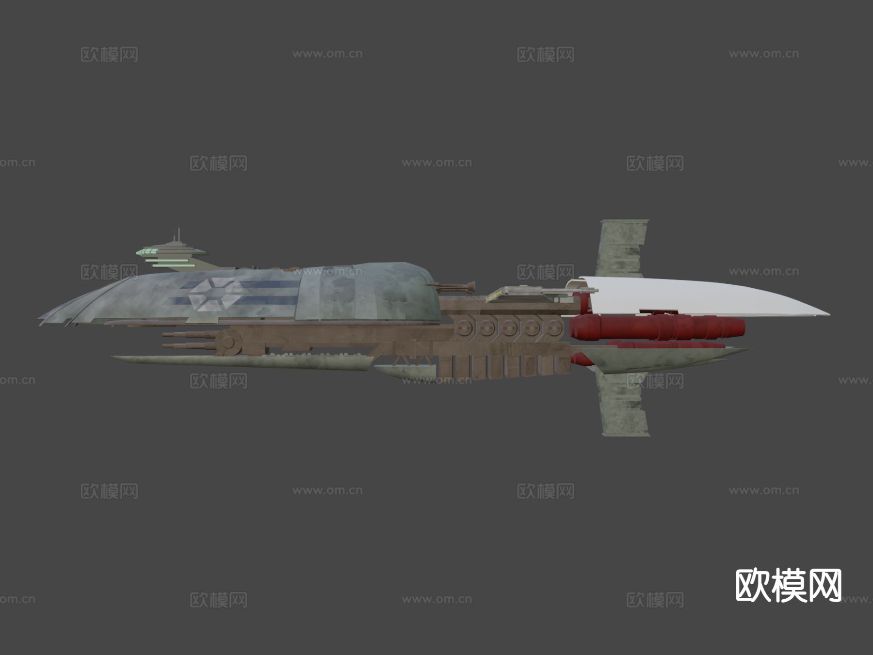 慷慨级星际护卫舰su模型下载（渲染图7）